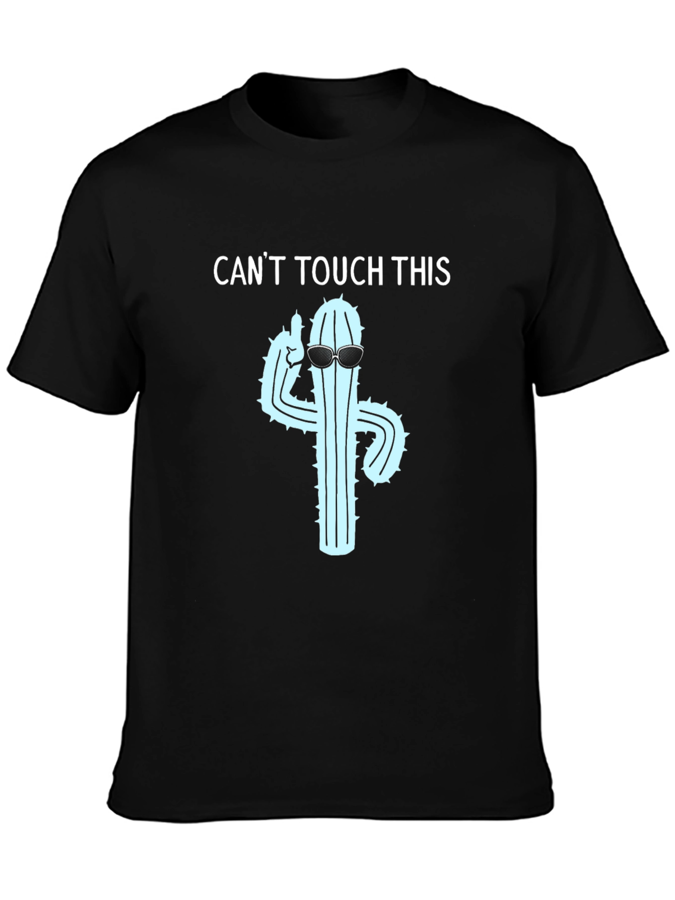 Black Cactus T-Shirt: Can't Touch This Funny Tee view 3