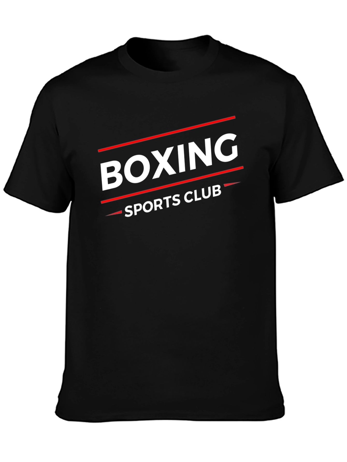Black Boxing Sports Club Graphic T-Shirt - Black view 3