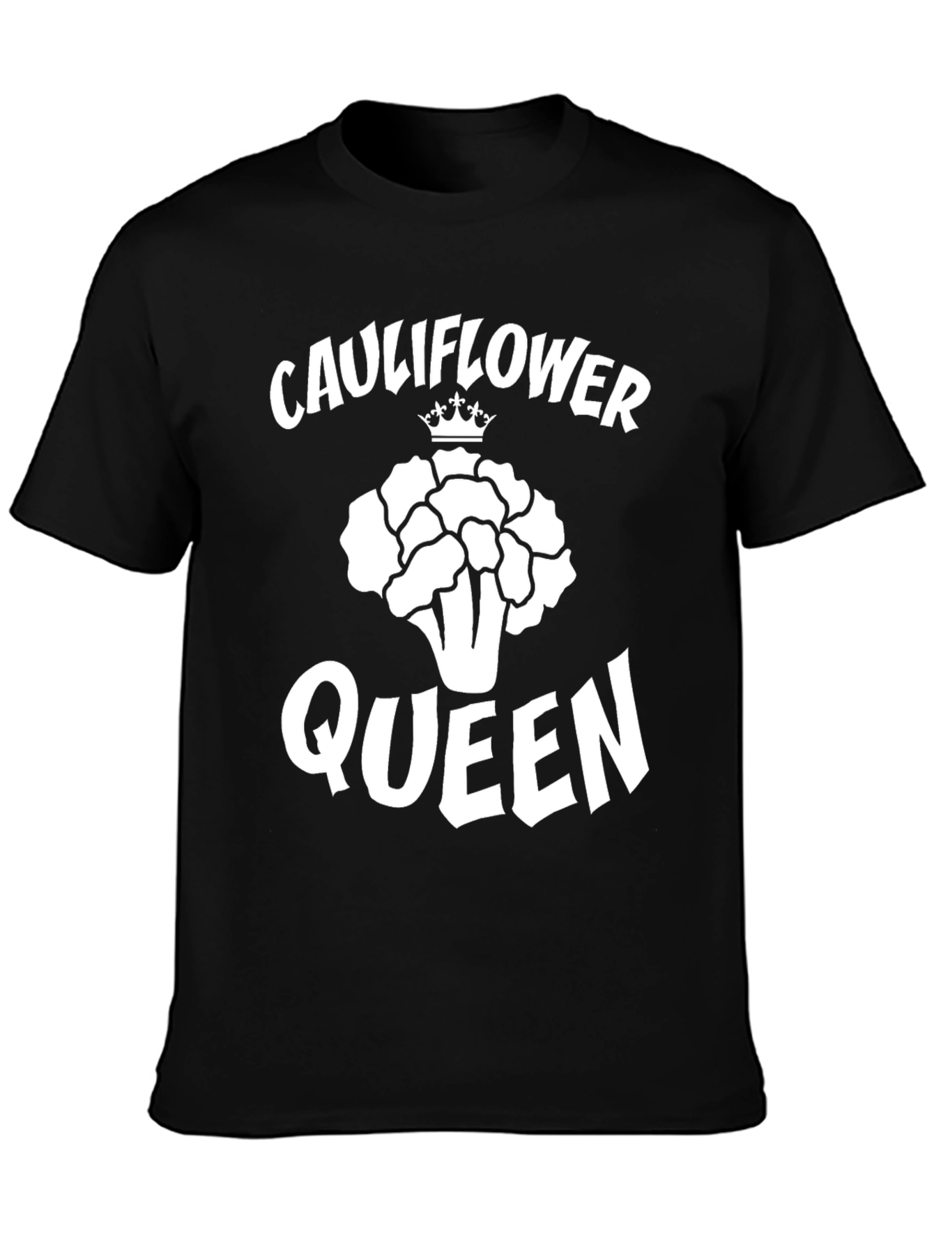 Black Cauliflower Queen Black Graphic Tee view 3