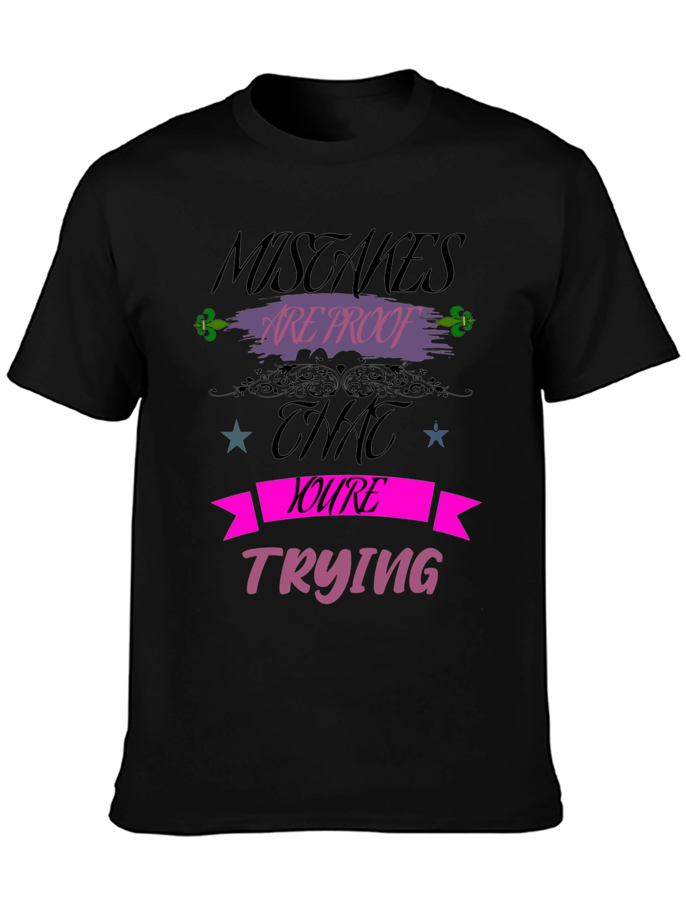 Black Mistakes Are Proof T-Shirt, Motivational Graphic Tee view 3