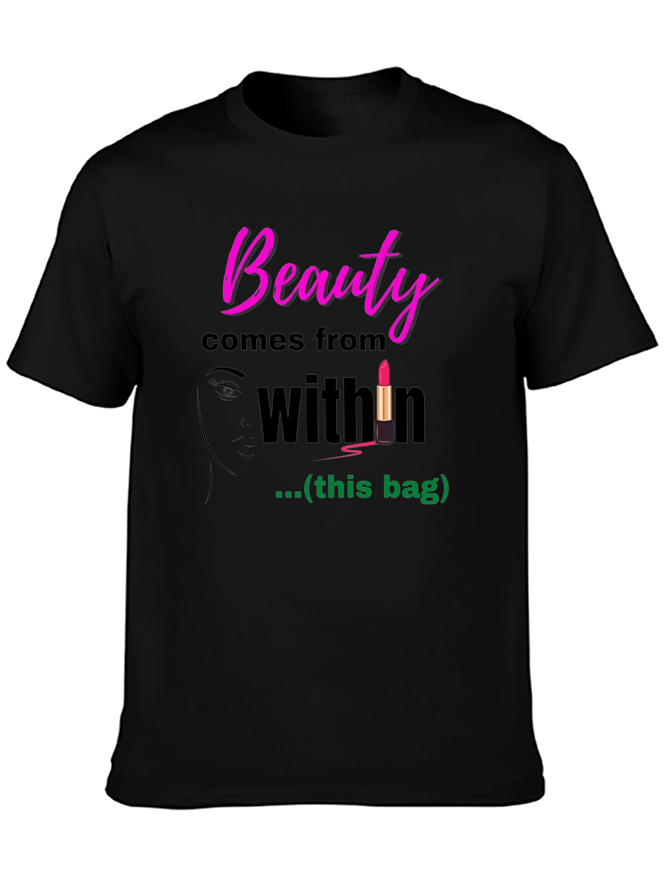 Black Beauty Comes From Within Graphic T-Shirt view 3