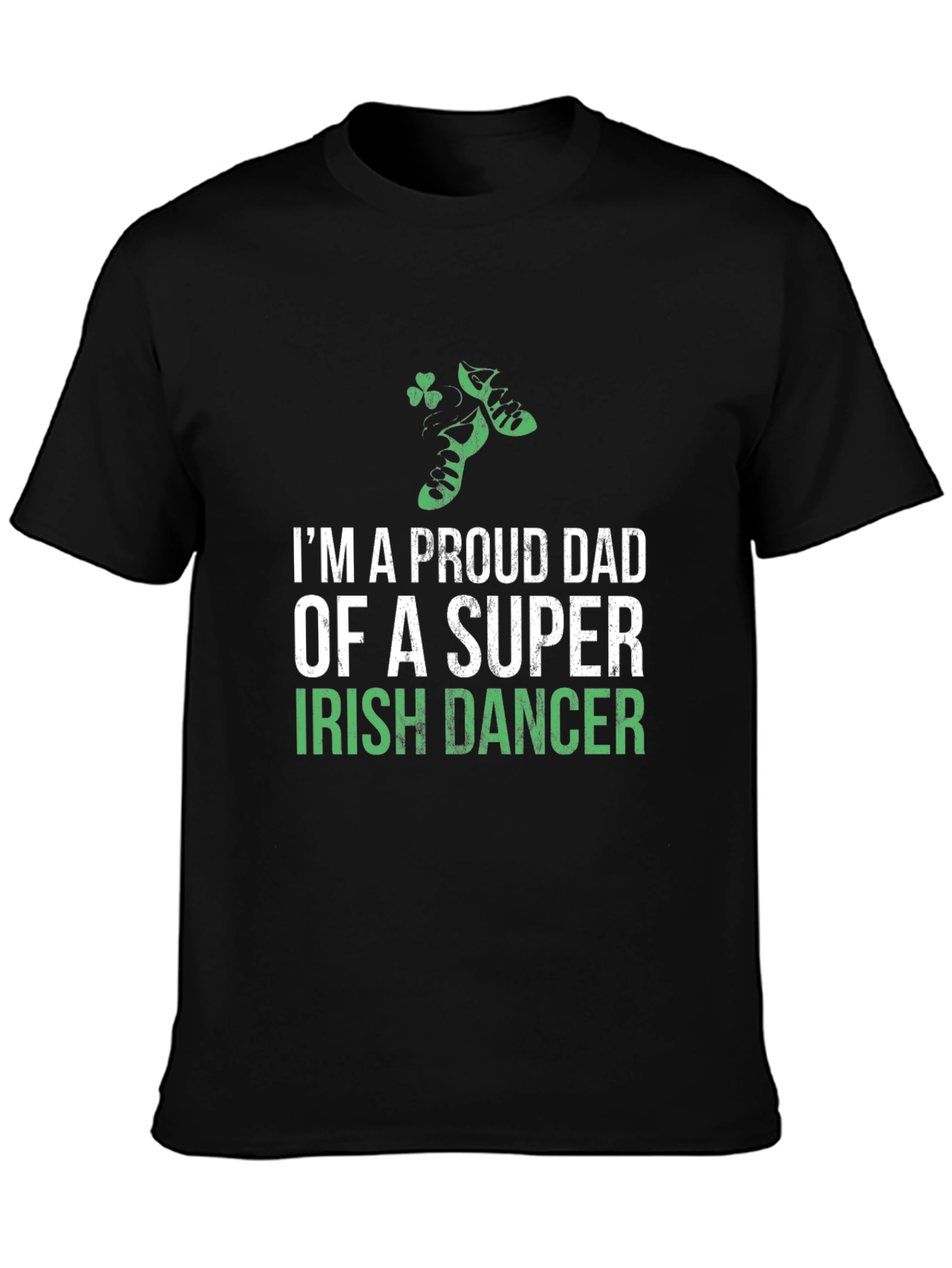 Black Proud Dad Irish Dancer T-Shirt - St. Patrick's Day view 3