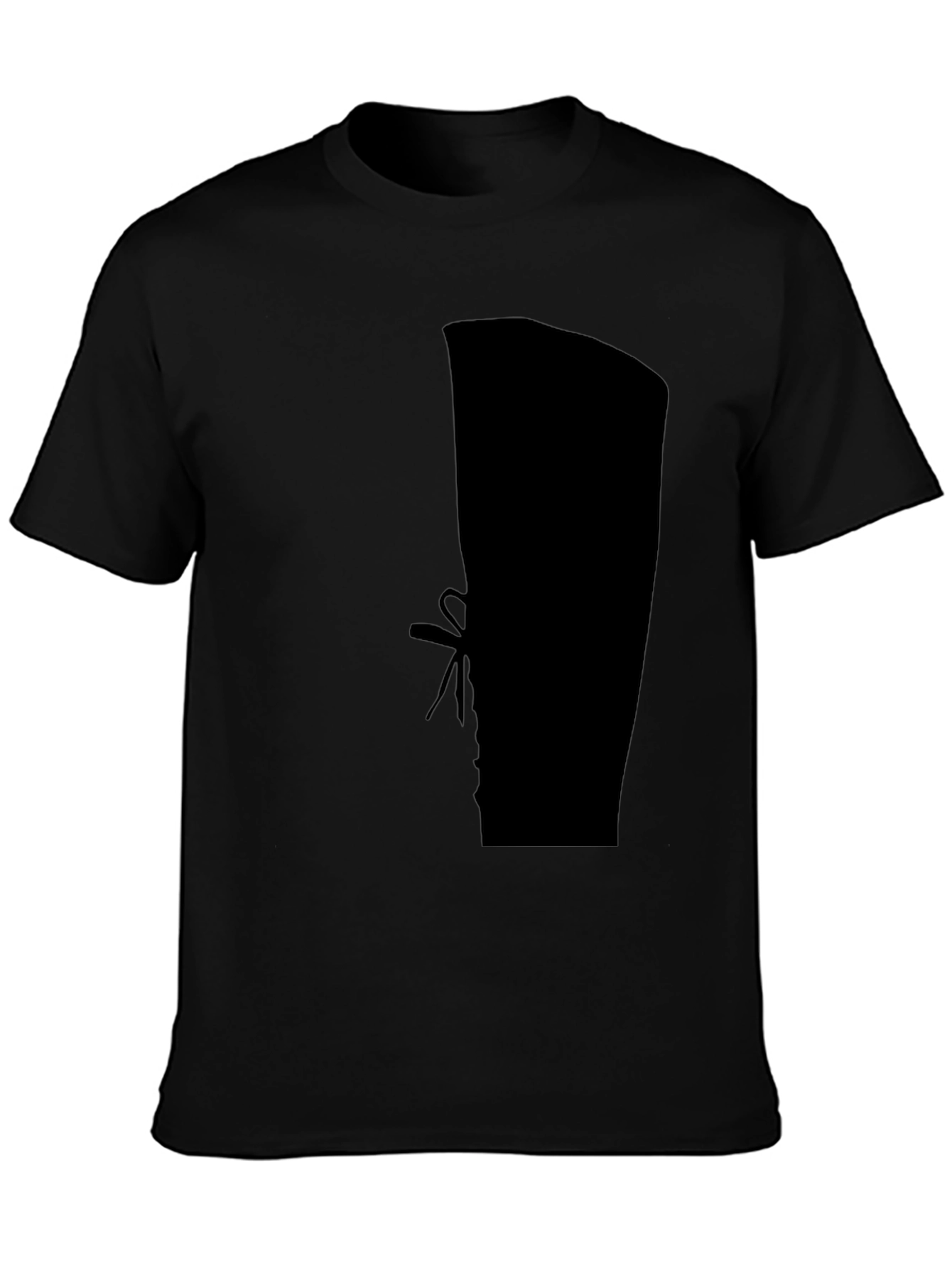 Black Silhouette Boot Print Black T-Shirt view 3