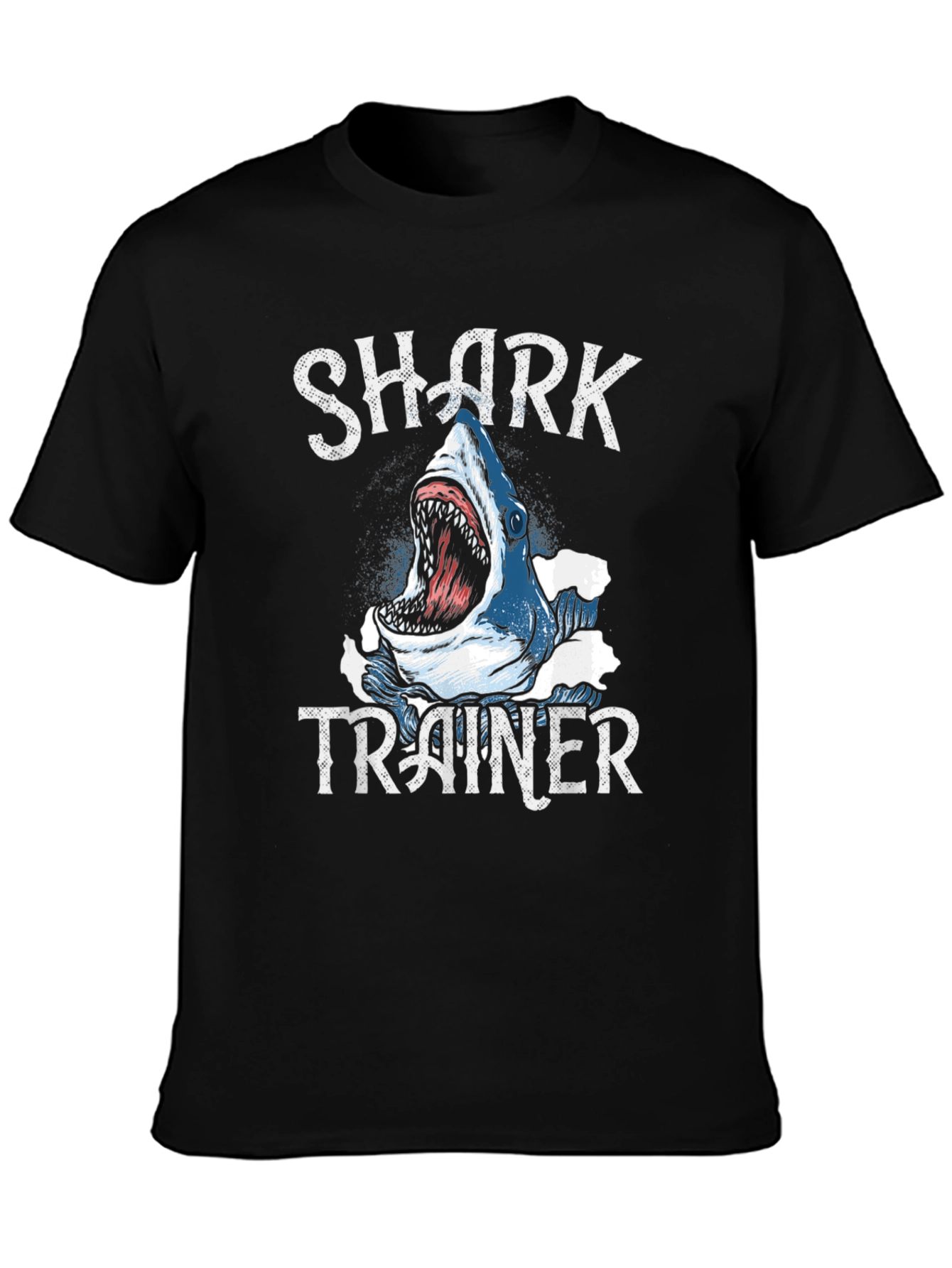 Black Shark Trainer Graphic Tee - Black Cotton T-Shirt view 3