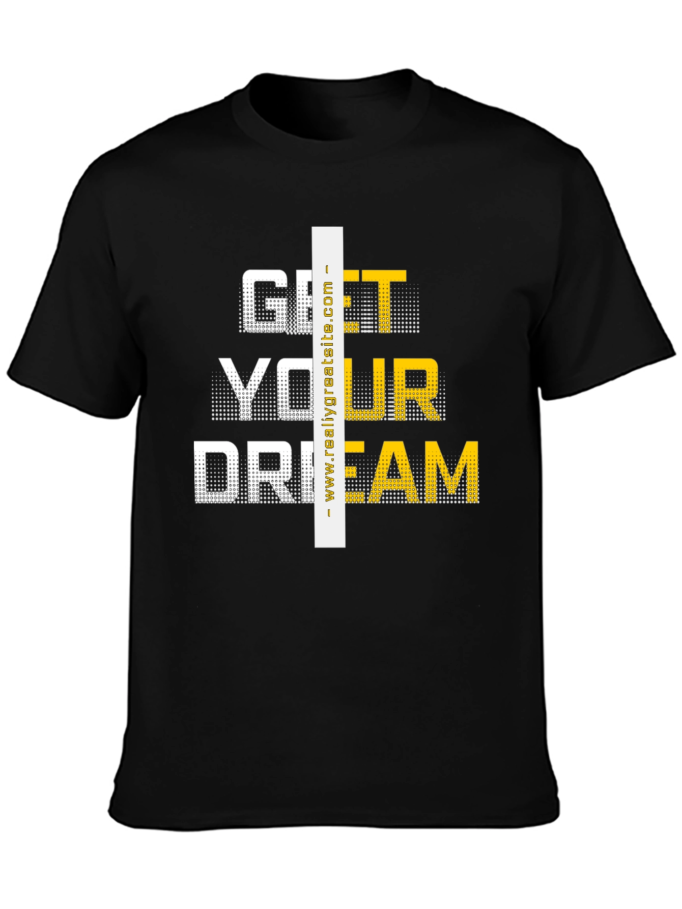 Black Get Your Dream Graphic Tee - Black Casual T-Shirt view 3