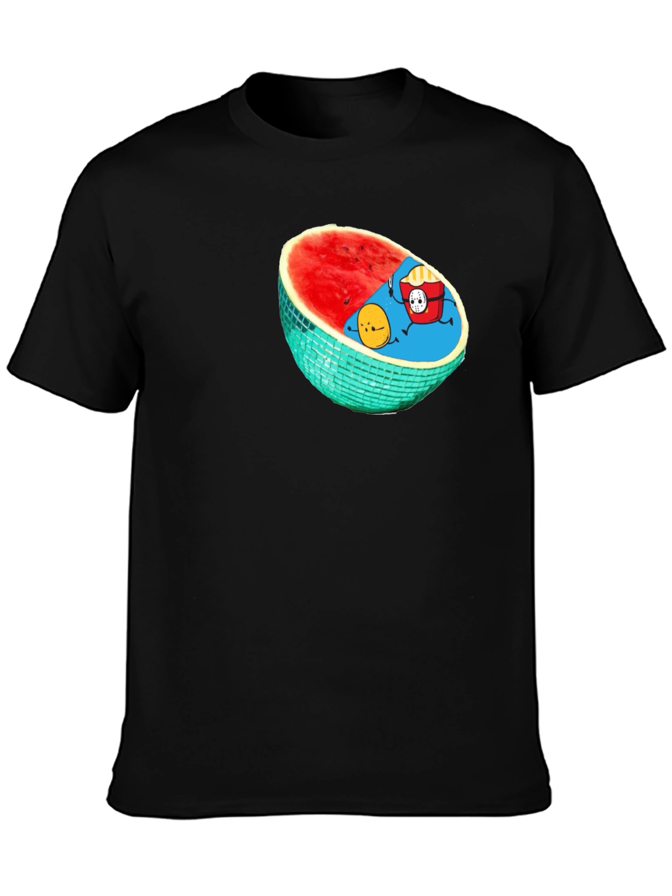 Black Fun Watermelon T-Shirt view 3