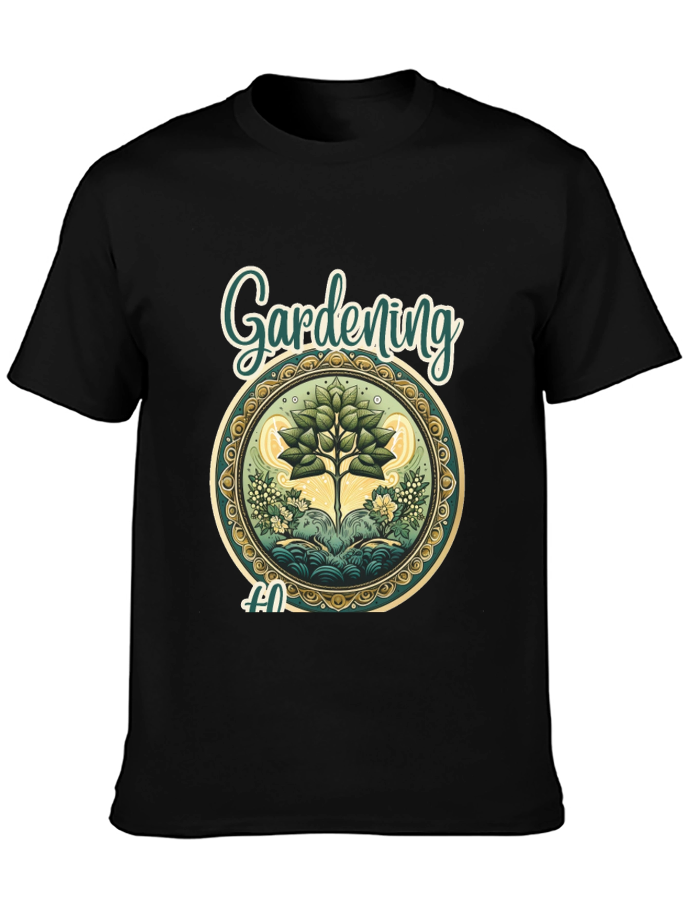 Black Gardening T-Shirt: Nature Lover's Tee view 3