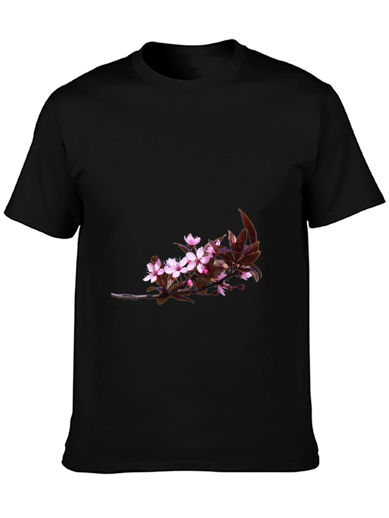 Black Black Floral T-Shirt for Men view 3