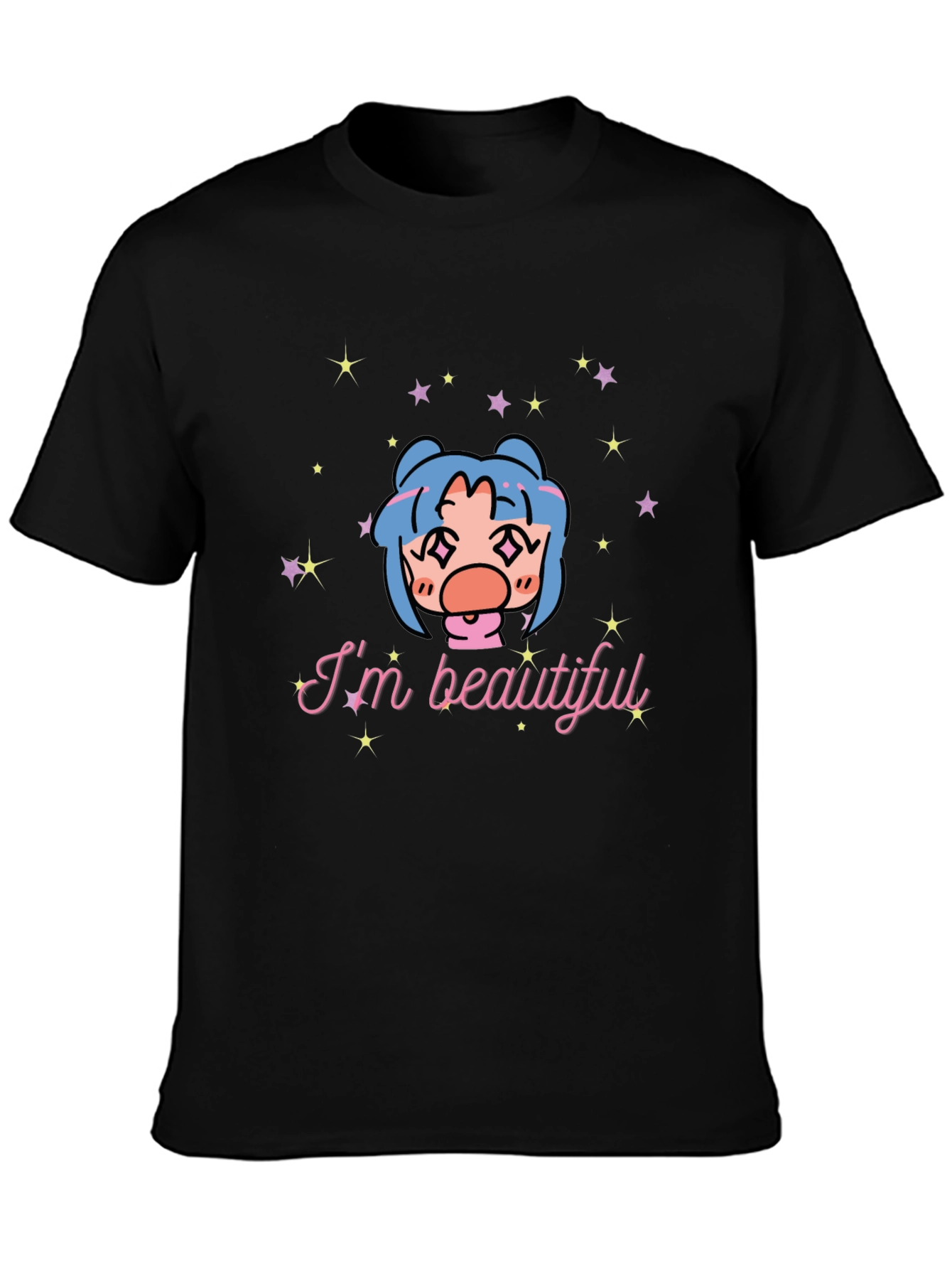 Black I'm Beautiful Graphic T-Shirt - Black view 3