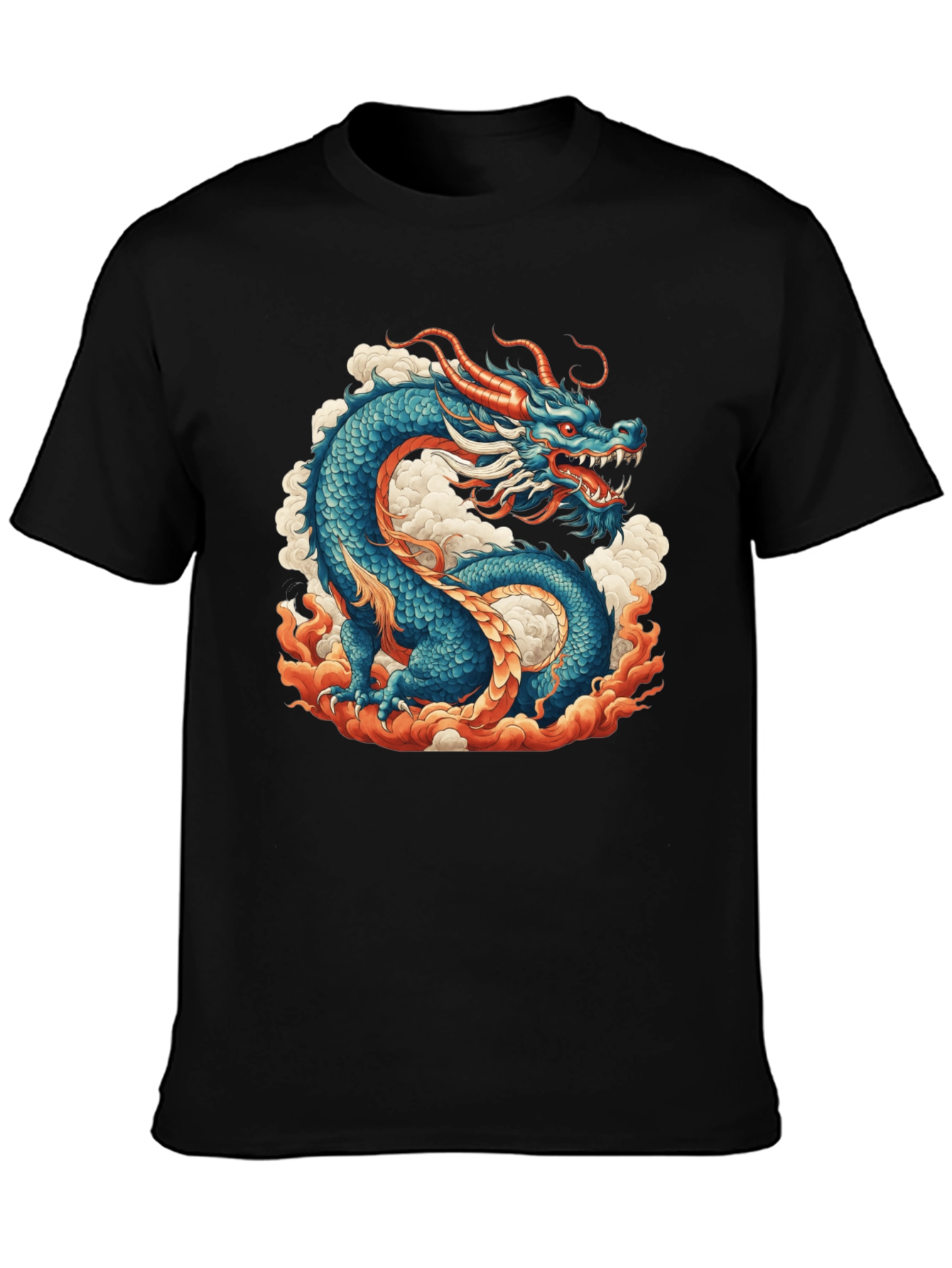 Black Dragon Graphic Tee - Men's Black T-Shirt view 3