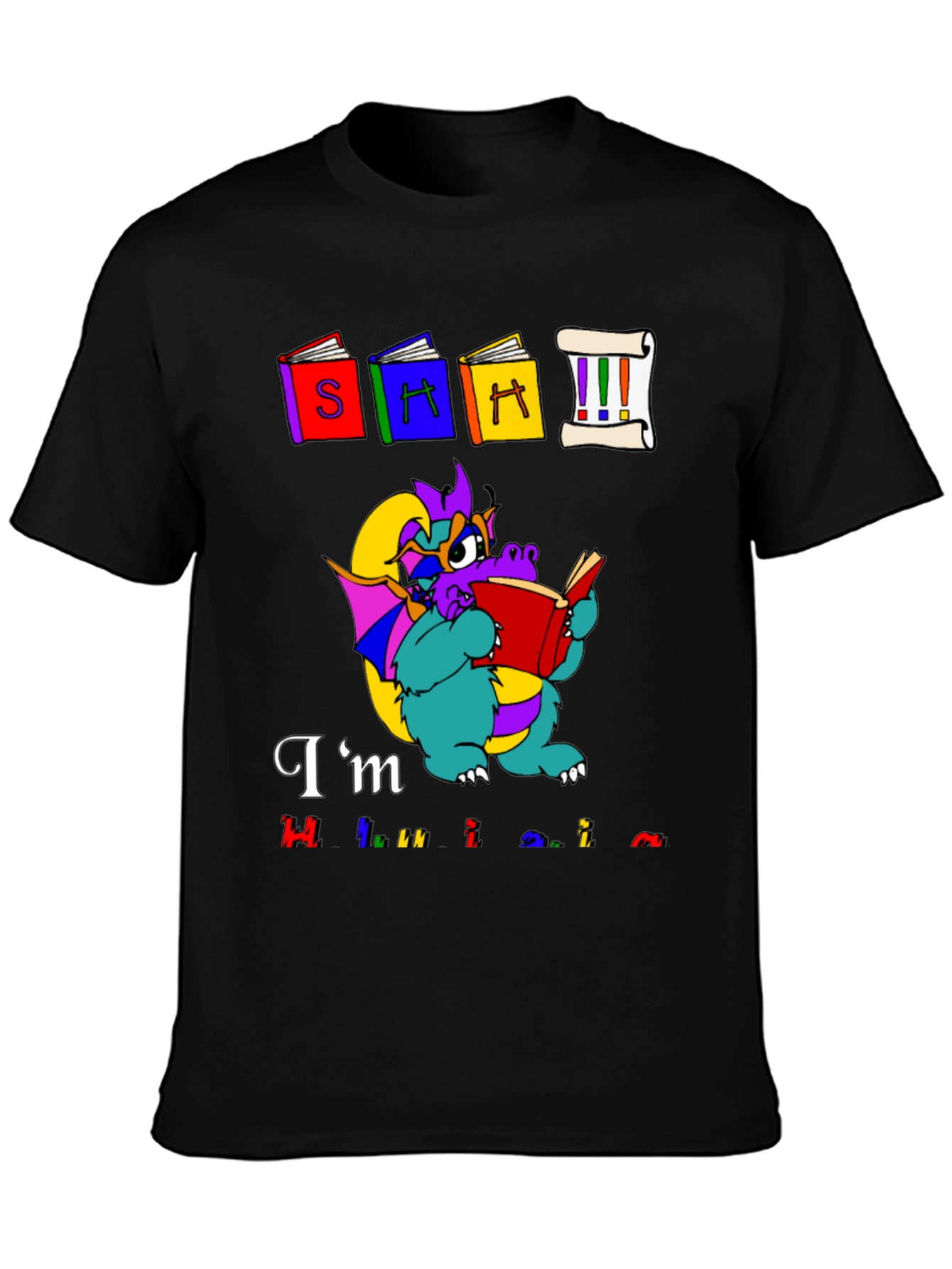 Black Book Dragon Graphic Tee - I'm Hilarious T-Shirt view 3