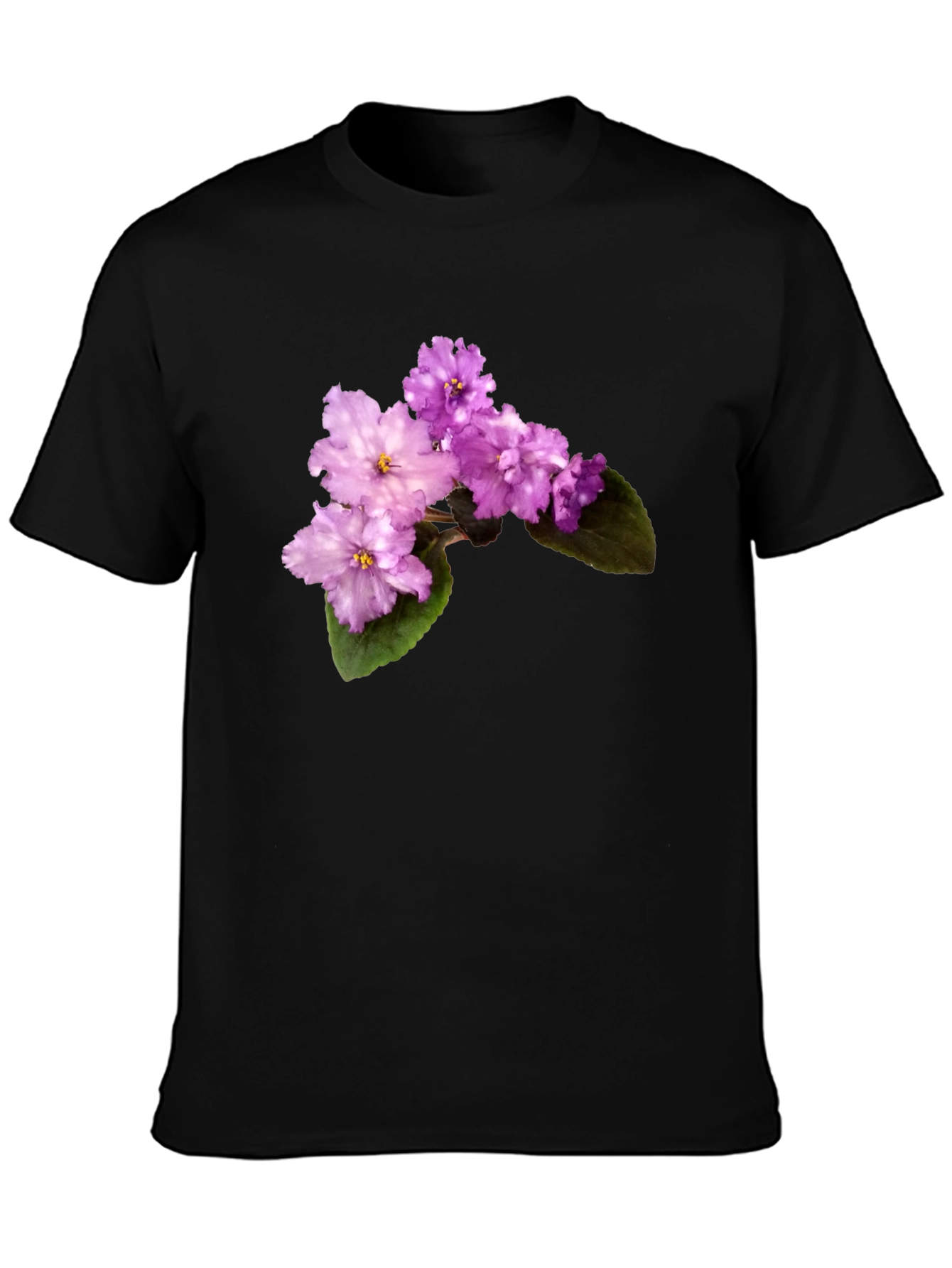 Black Floral Print T-Shirt - Stylish & Comfortable view 3