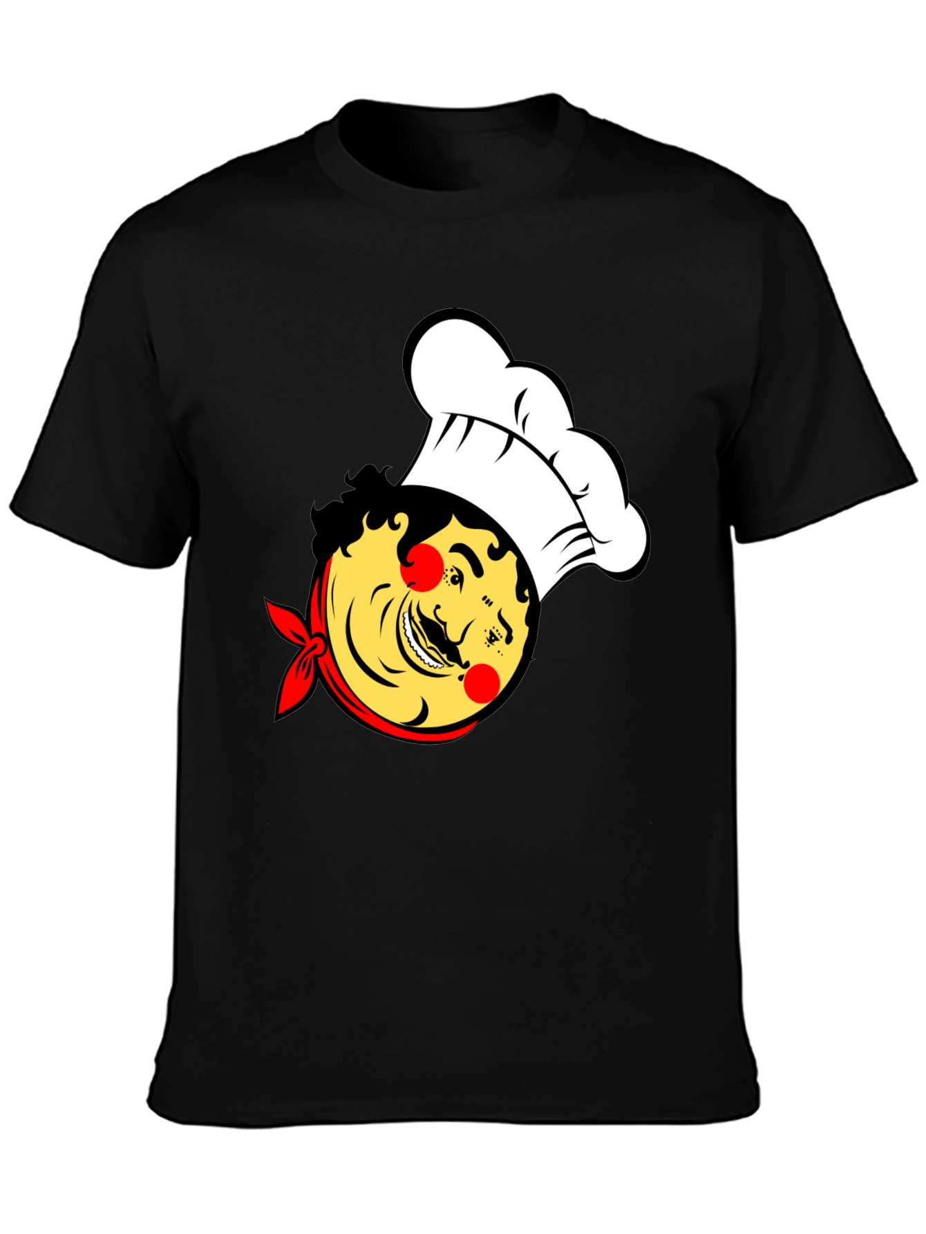 Black Chef Cartoon Graphic T-Shirt view 3