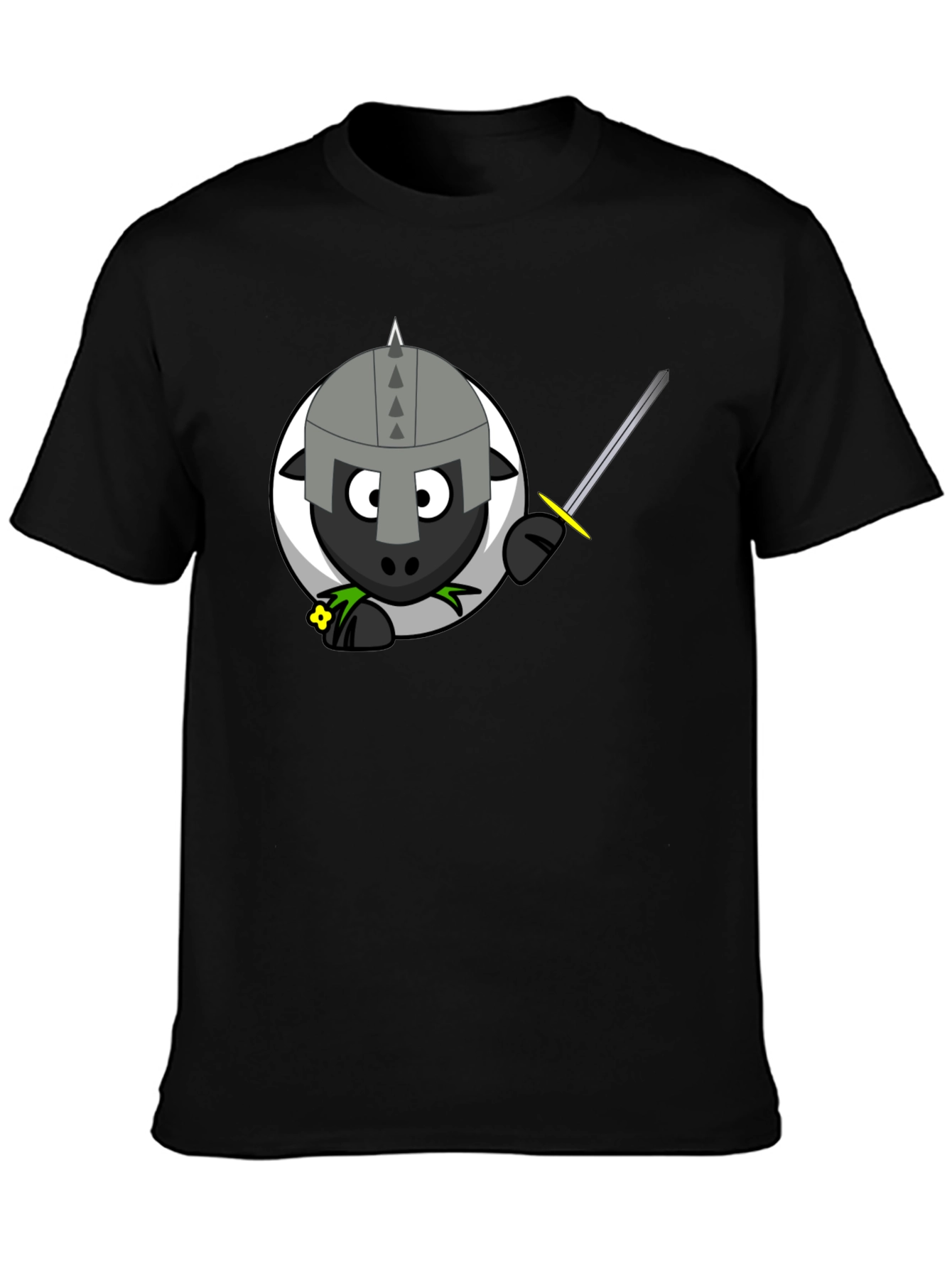 Black Knight Sheep Graphic T-Shirt view 3