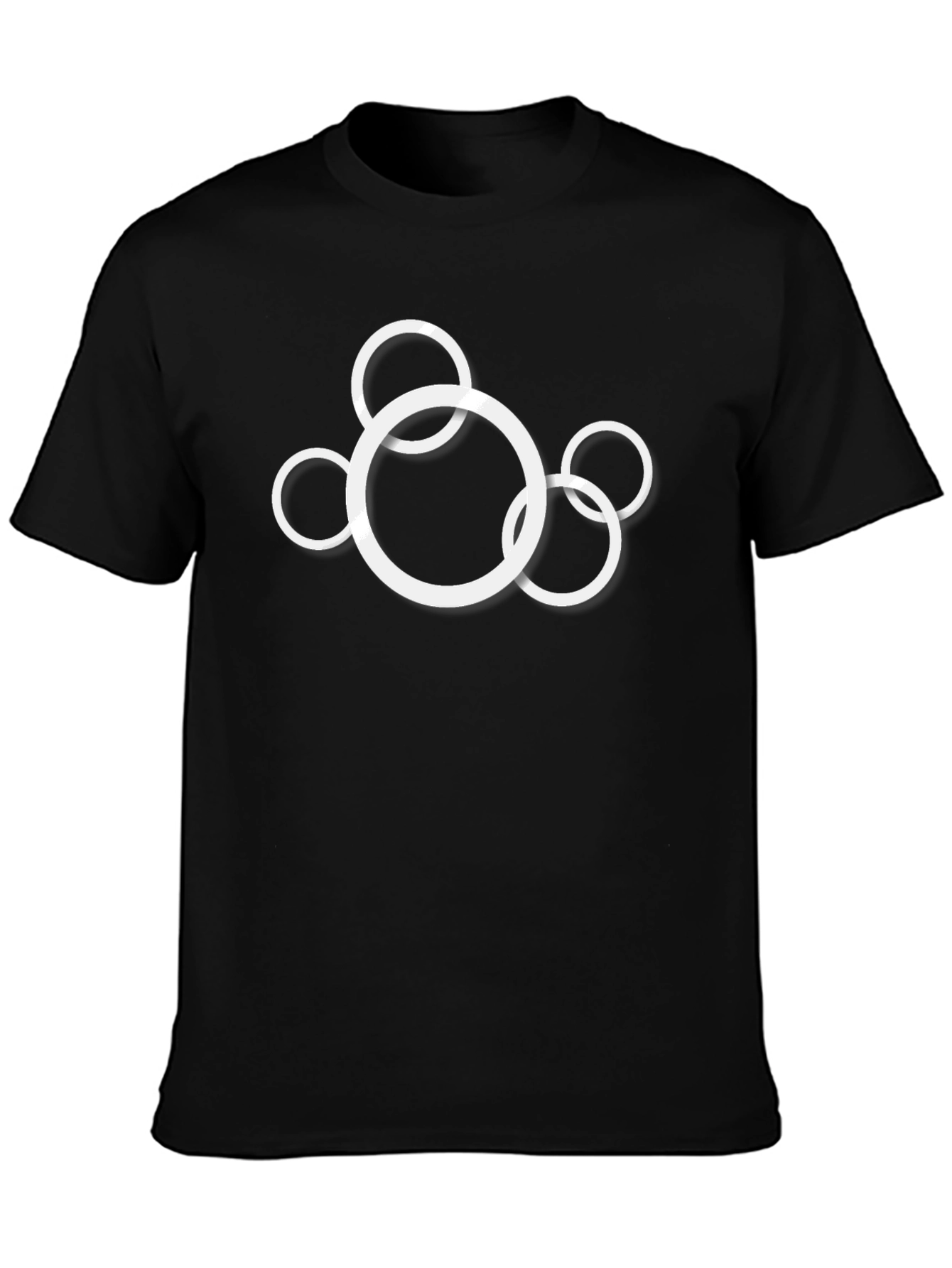 Modern Circle Graphic Black T-Shirt - 3