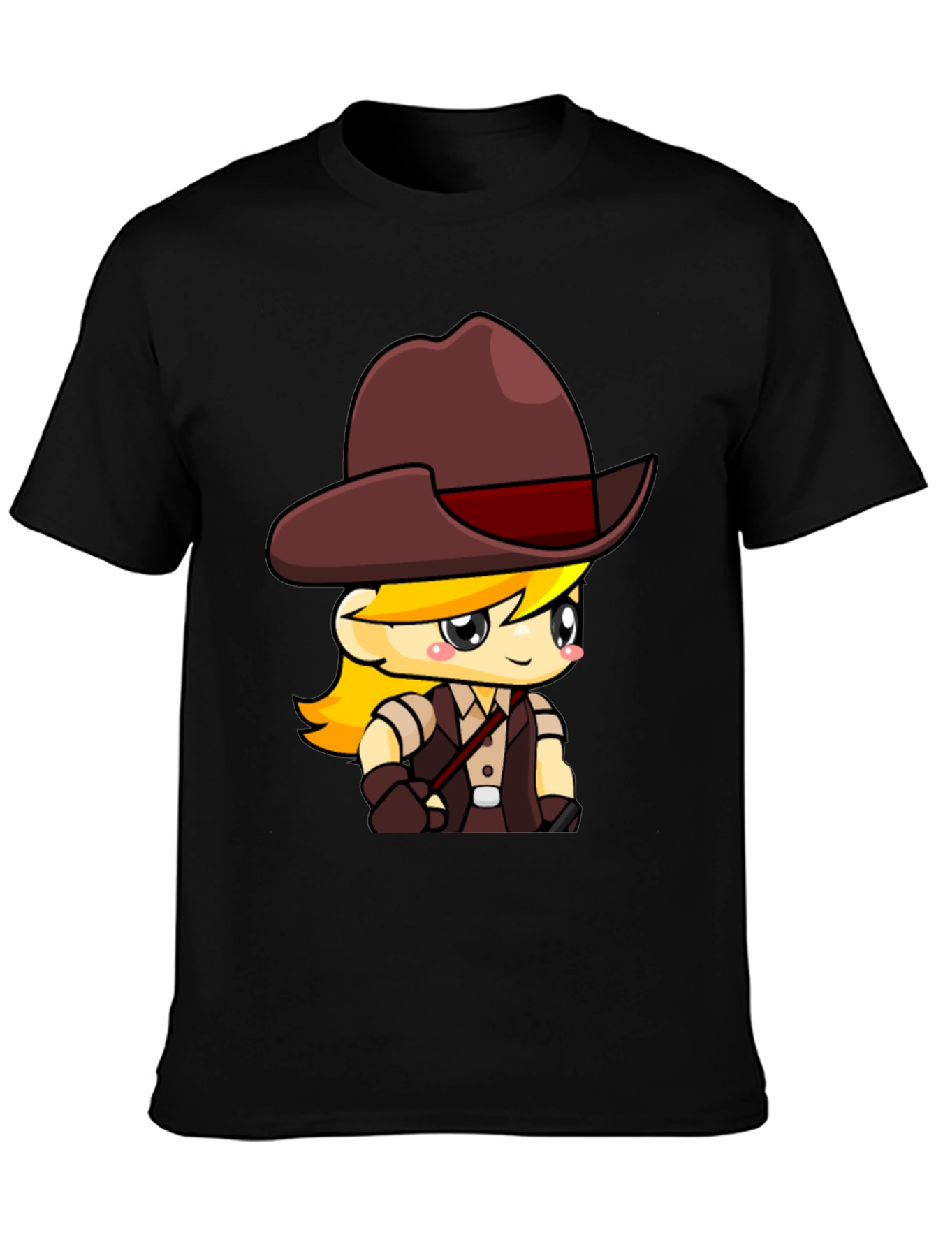 Black Cartoon Explorer T-Shirt - Black view 3