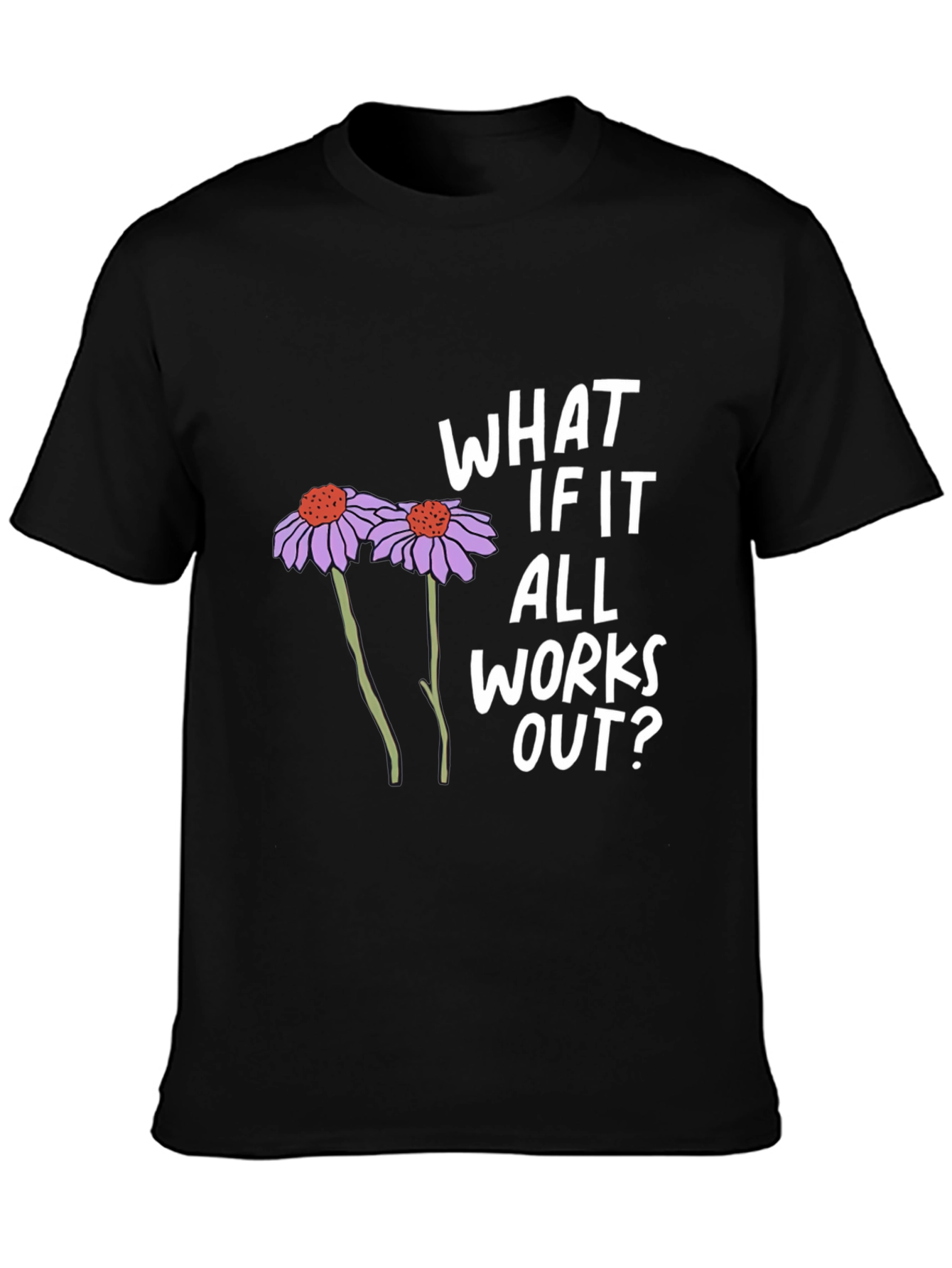 Black What If It All Works Out? Graphic Tee view 3
