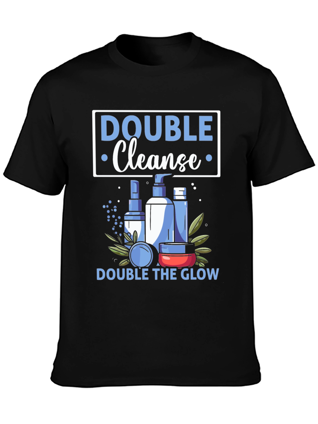Black Double Cleanse Graphic Tee - For Radiant Skin! view 3