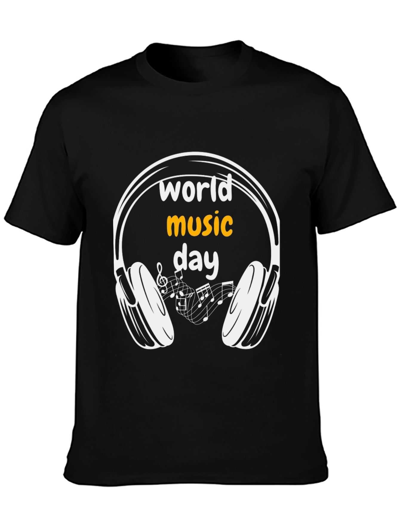 Black World Music Day Graphic Tee view 3