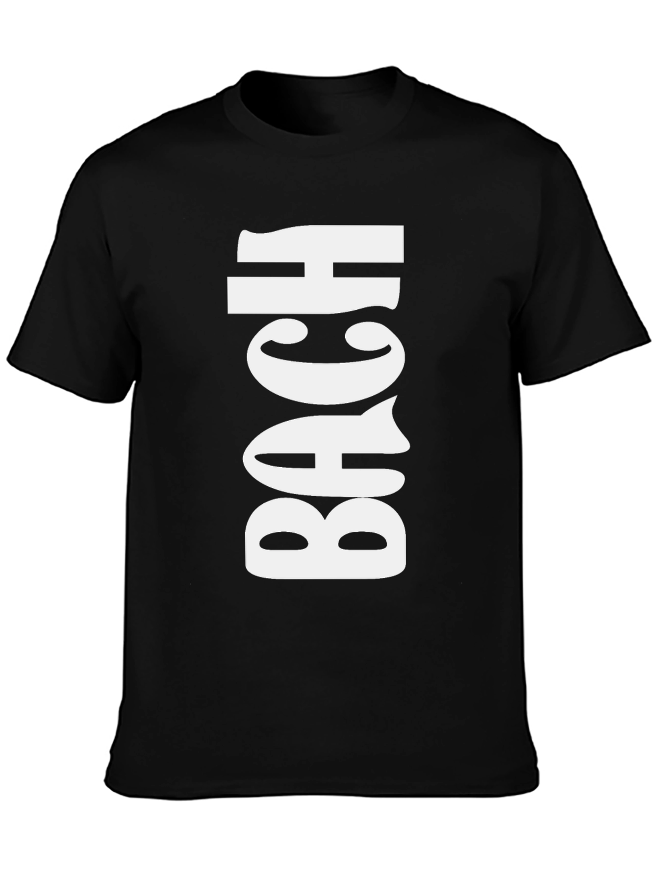Black BACH Black Graphic Tee - Bold Statement T-Shirt view 3