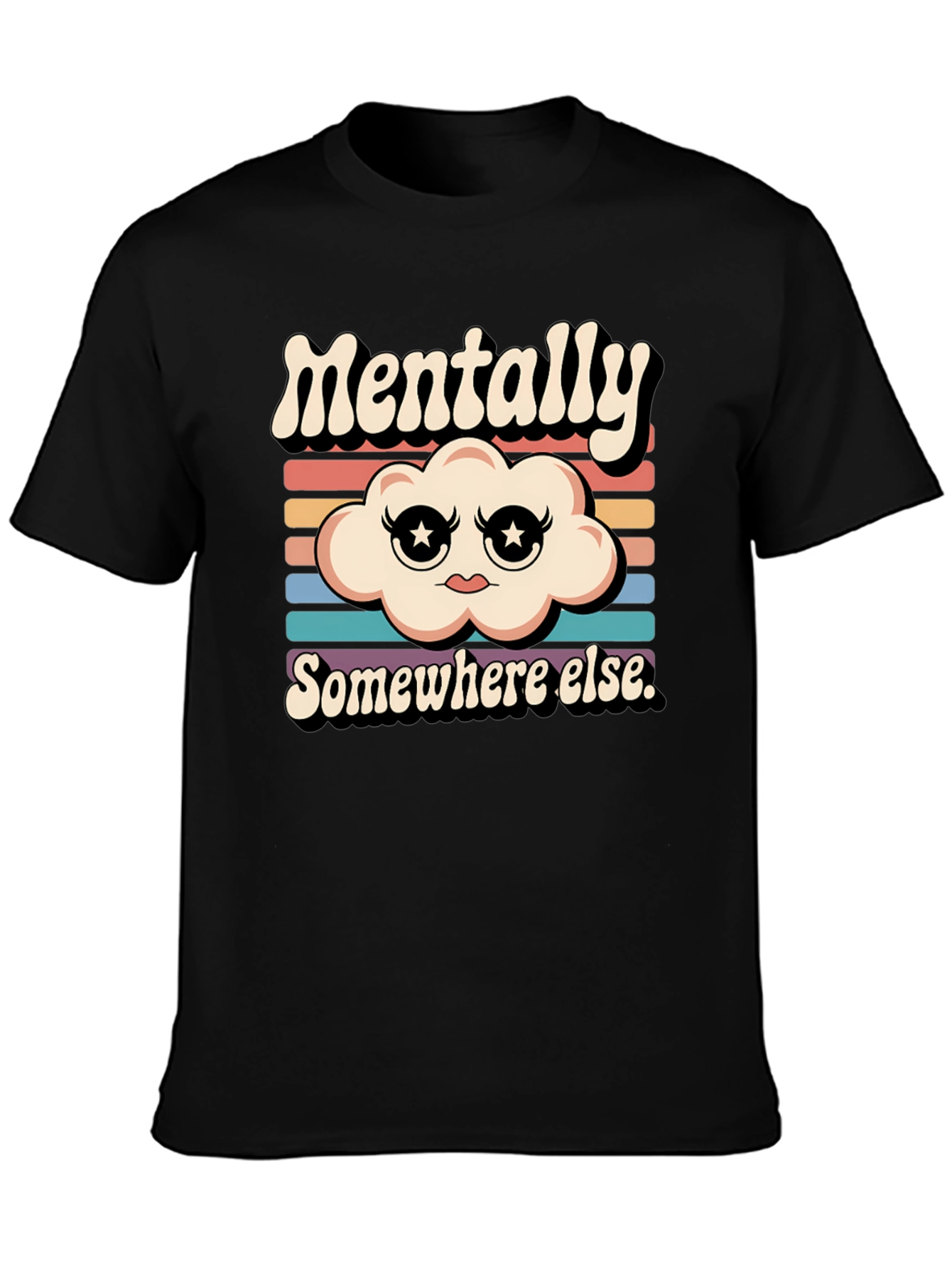 Black Mentally Somewhere Else Graphic Tee view 3