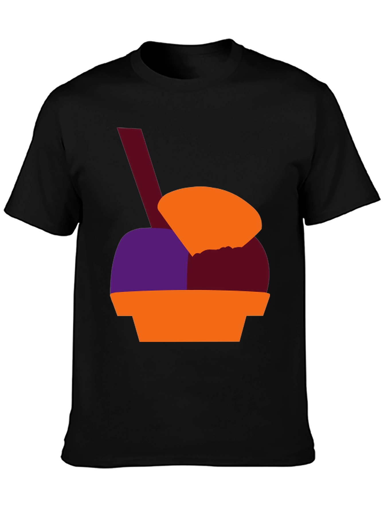 Black Fun Ice Cream Graphic Tee - Stylish and Unique Design view 3