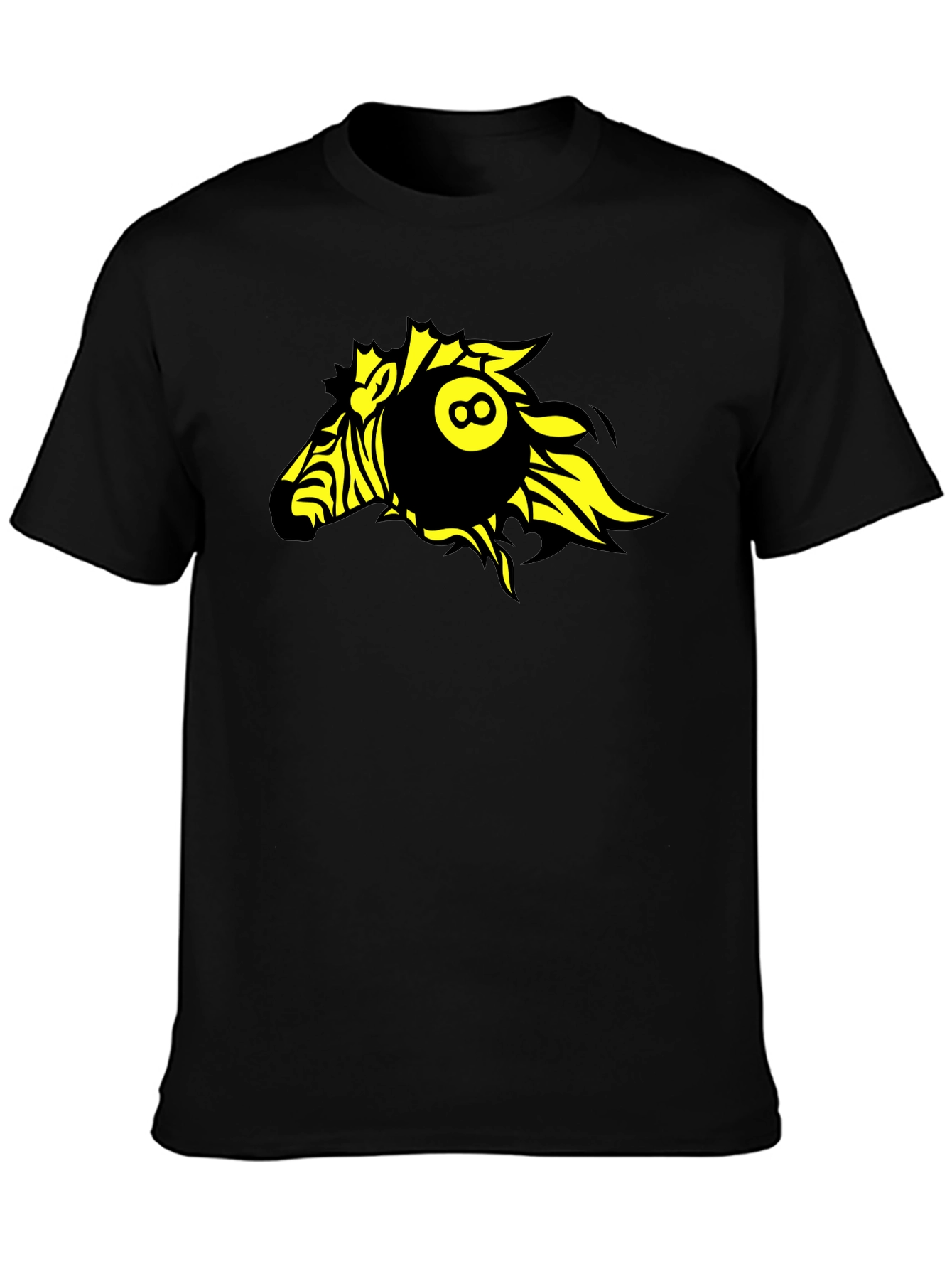 Black Zebra 8-Ball Graphic T-Shirt - Bold Design view 3