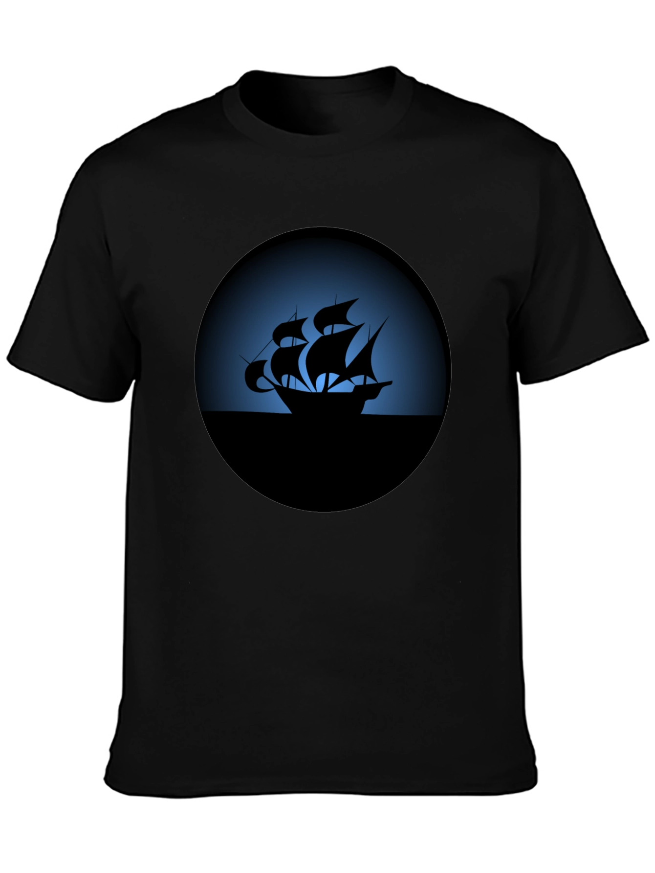 Black Nautical Silhouette Tee - Black view 3
