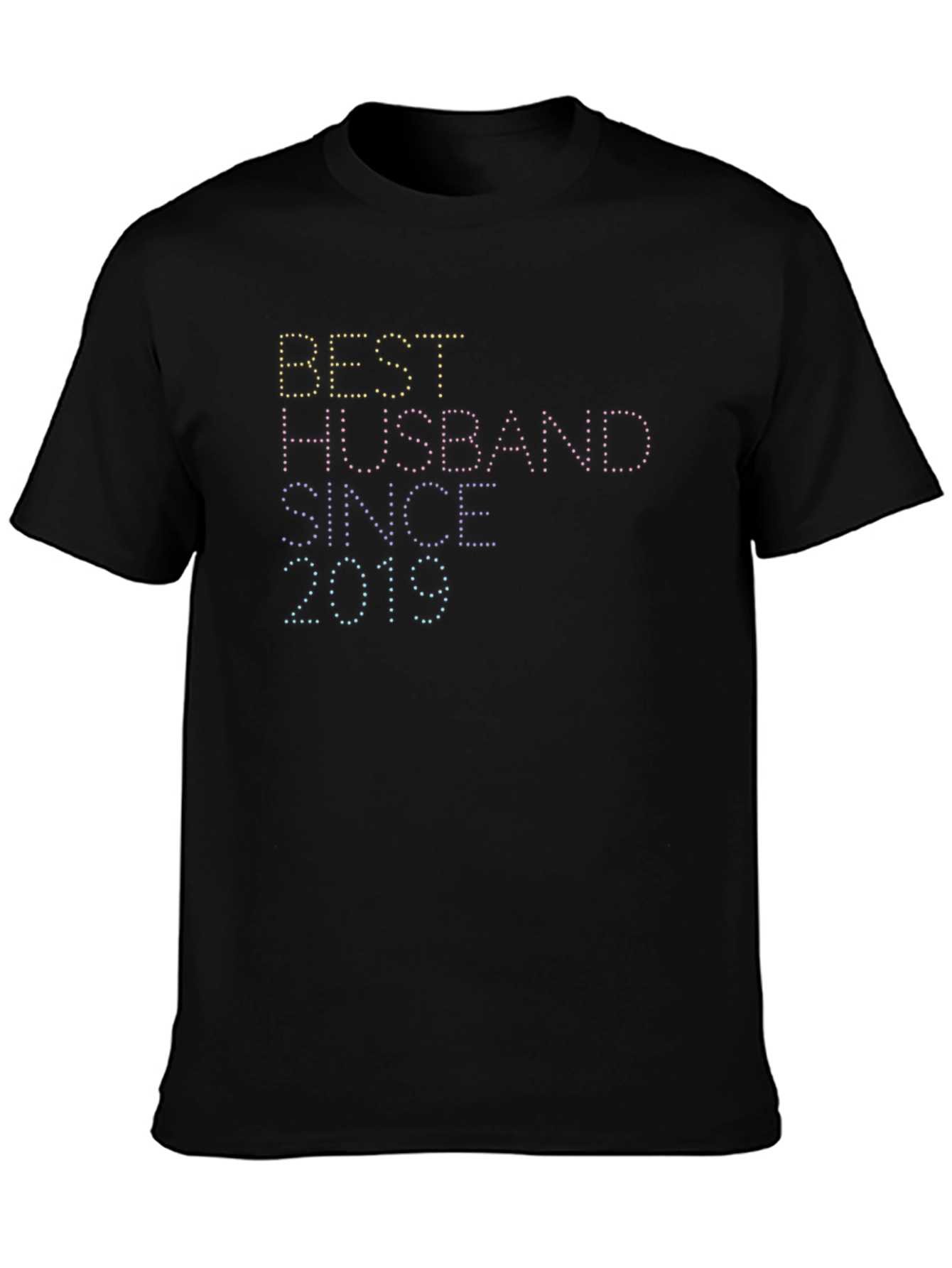 Black Best Husband Since 2019 Tee view 3
