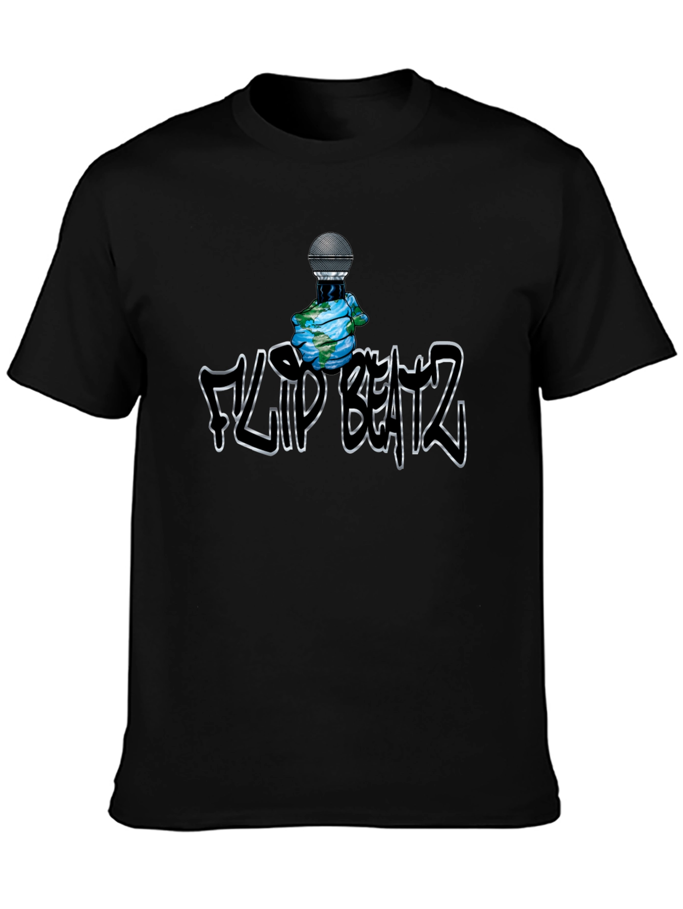 Black Flip Beatz Graphic T-Shirt - Music Inspired Tee view 3