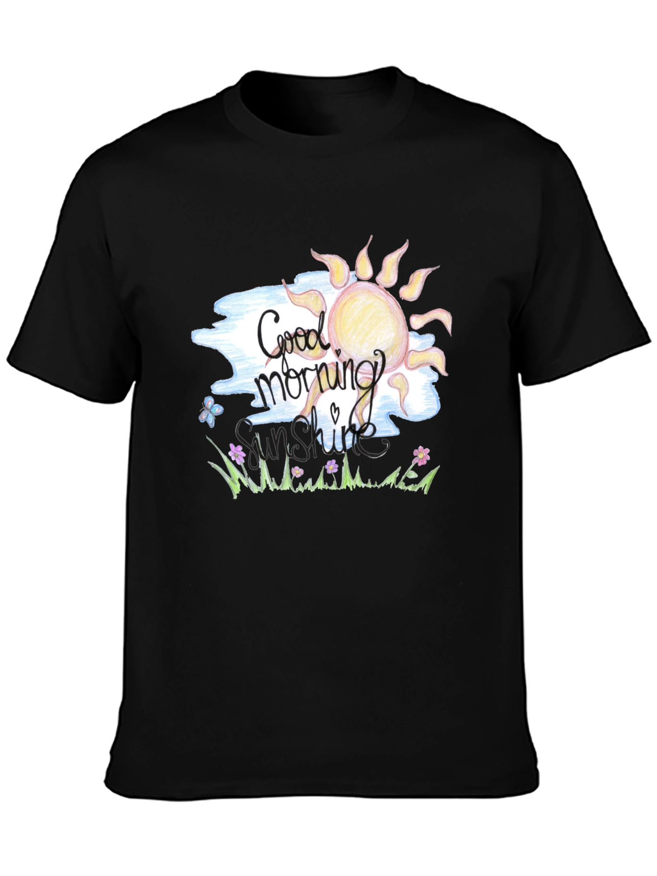 Black Good Morning Sunshine Graphic Tee view 3
