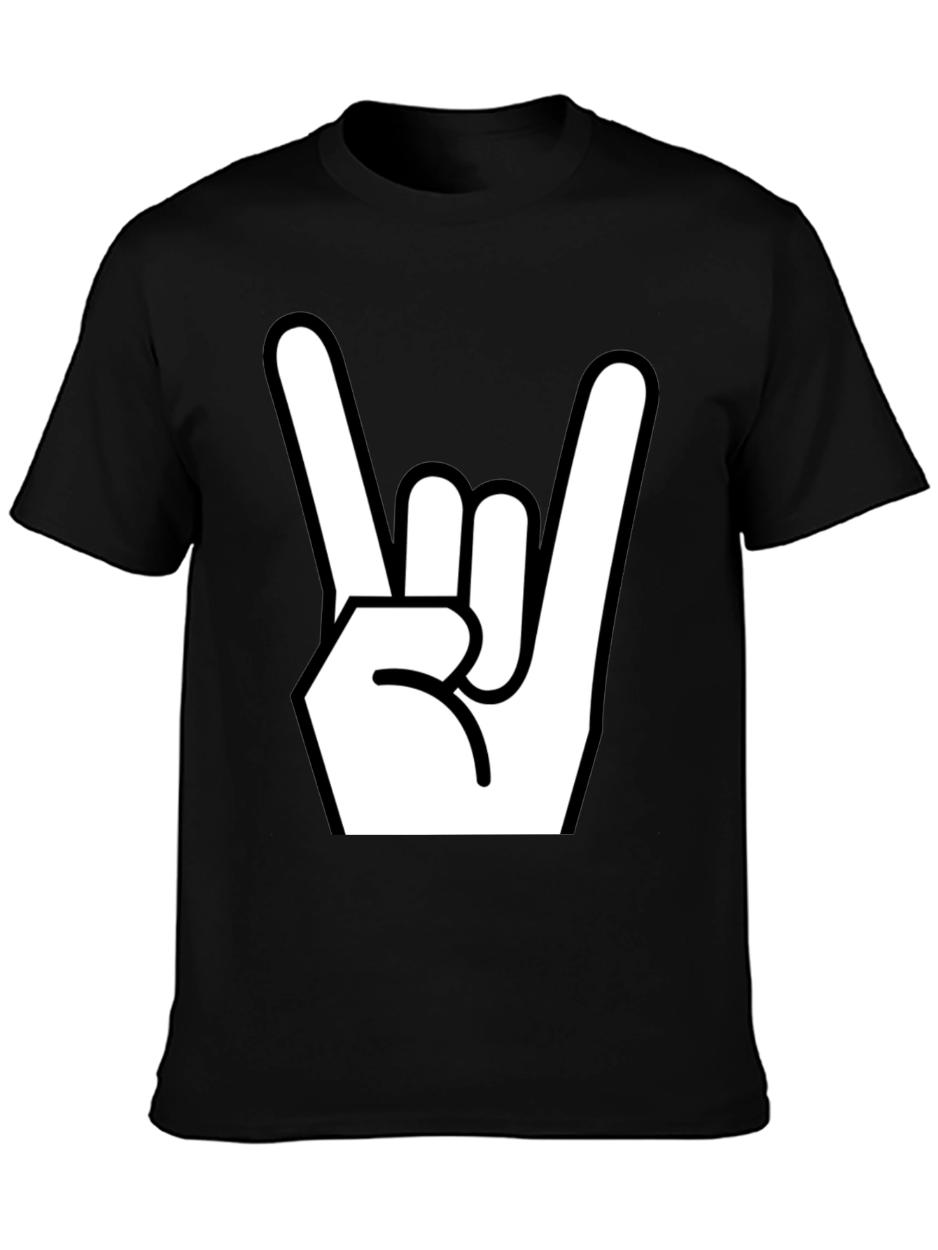 Black Rock On! Graphic Print Black T-Shirt view 3