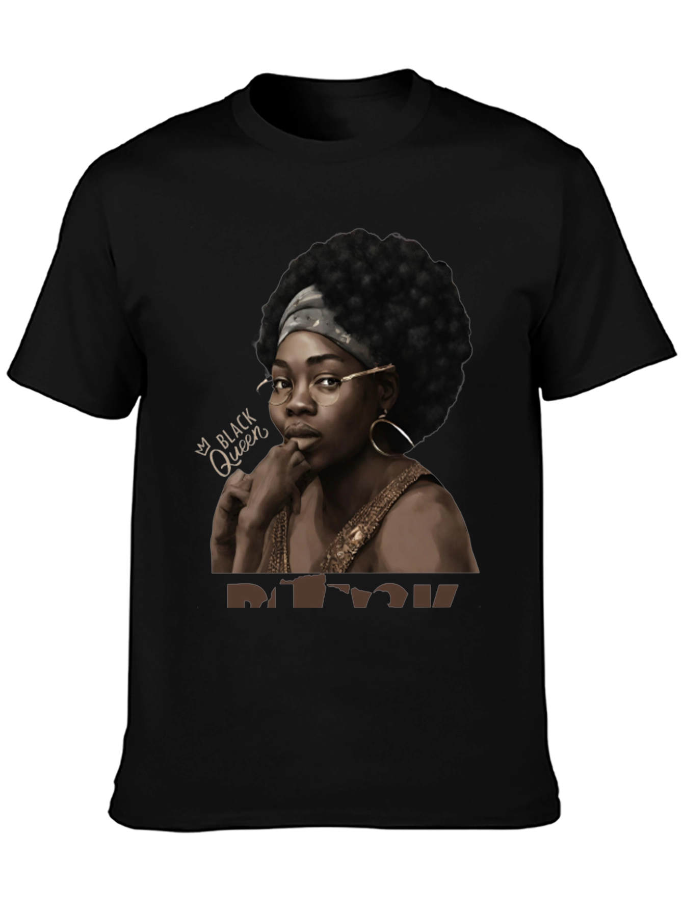 Black Black Queen Graphic Tee - Stylish Unisex T-Shirt view 3