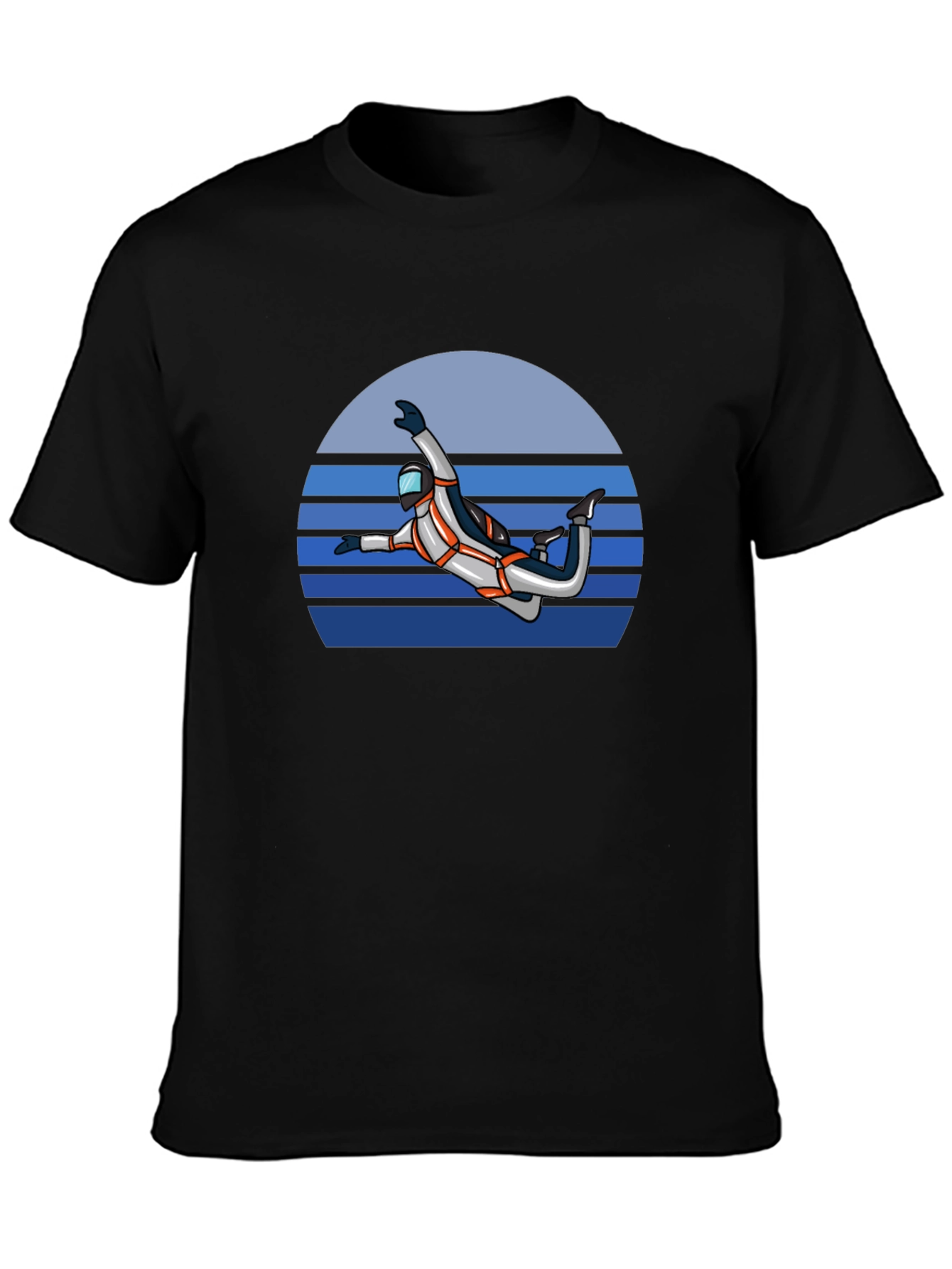 Black Skydiving Graphic Tee - Black T-Shirt view 3