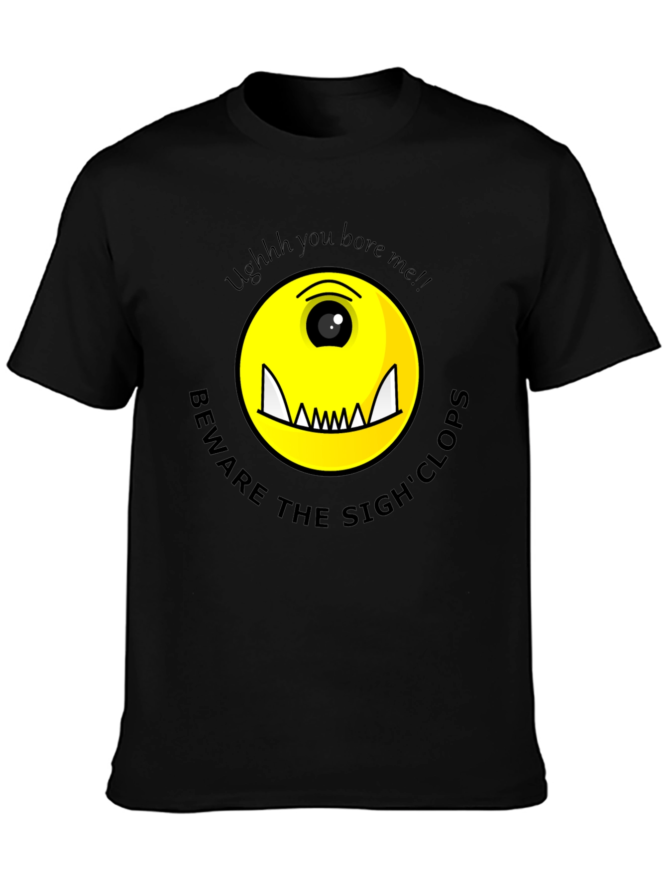 Black Beware The Sigh'clops Monster Graphic Tee view 3