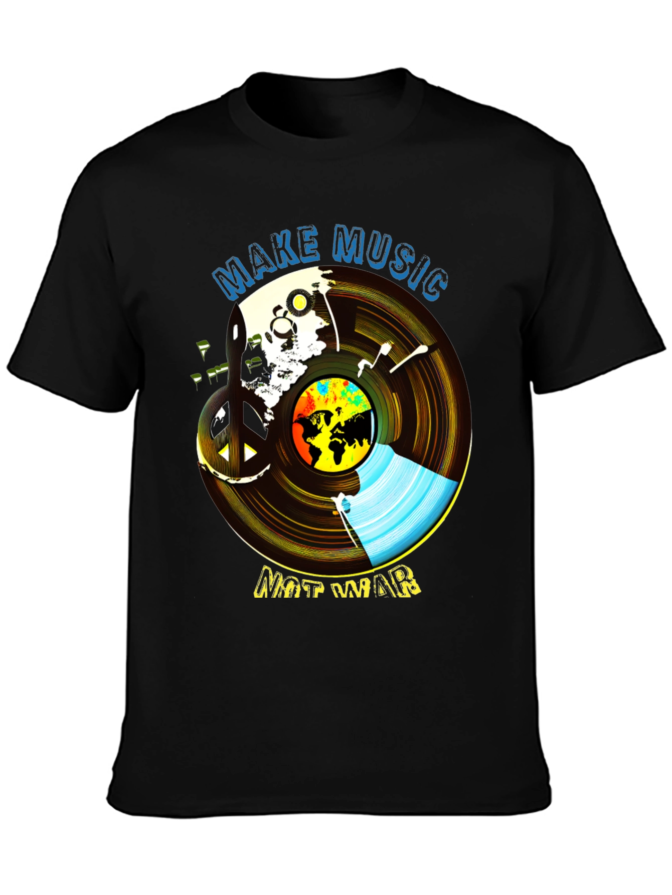 Make Music Not War Graphic Tee - Unisex Peace T-Shirt - 3