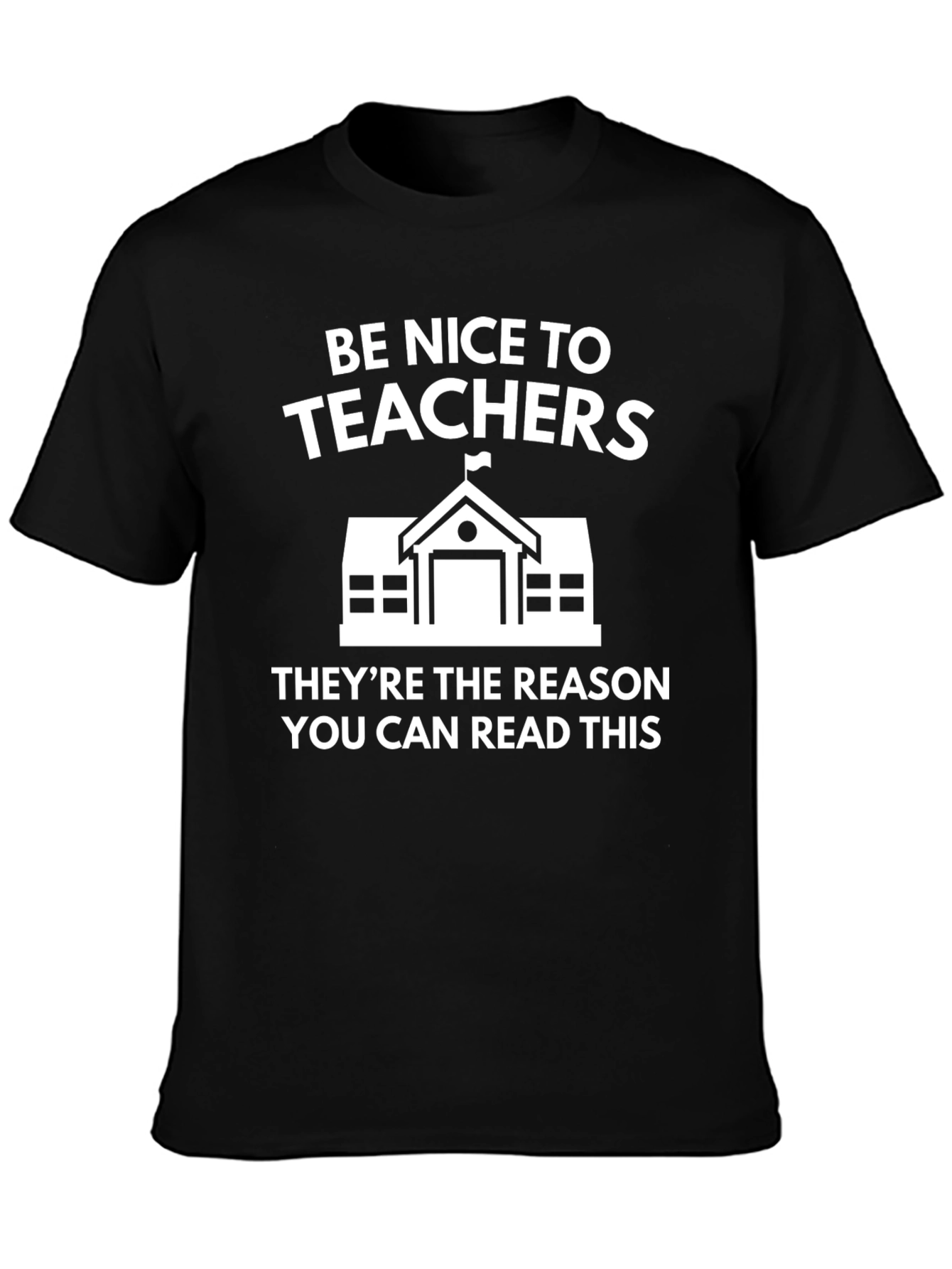 Black Be Nice To Teachers Graphic T-Shirt view 3