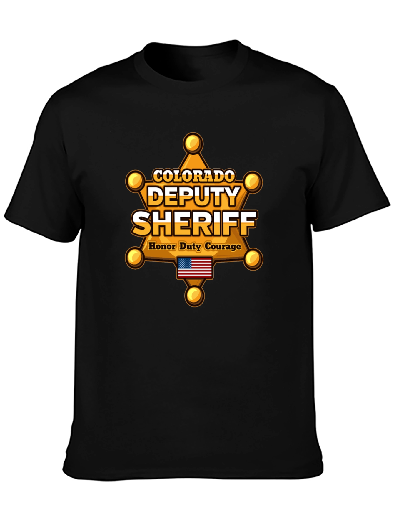 Black Colorado Deputy Sheriff T-Shirt view 3