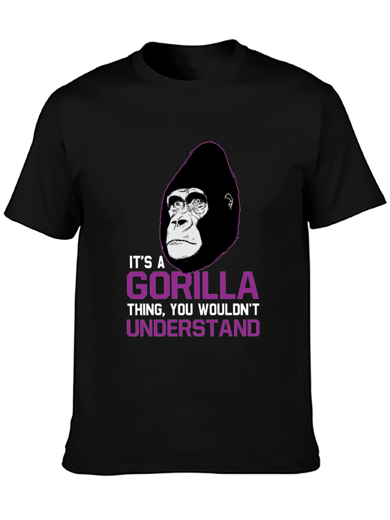 Black It's a Gorilla Thing T-Shirt view 3