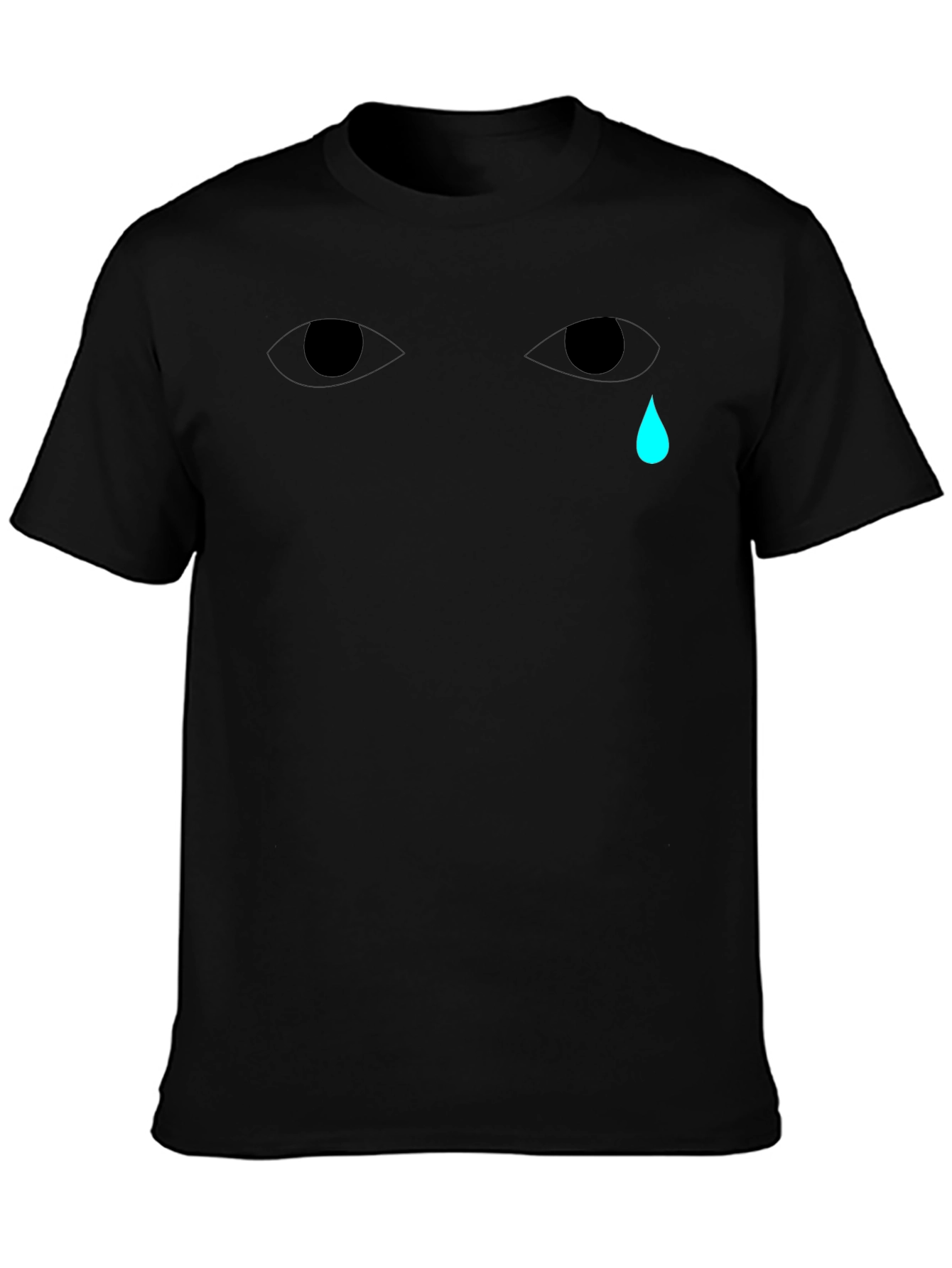 Black Emo Cry Graphic T-Shirt - Soft Cotton Blend, Modern Fit view 3