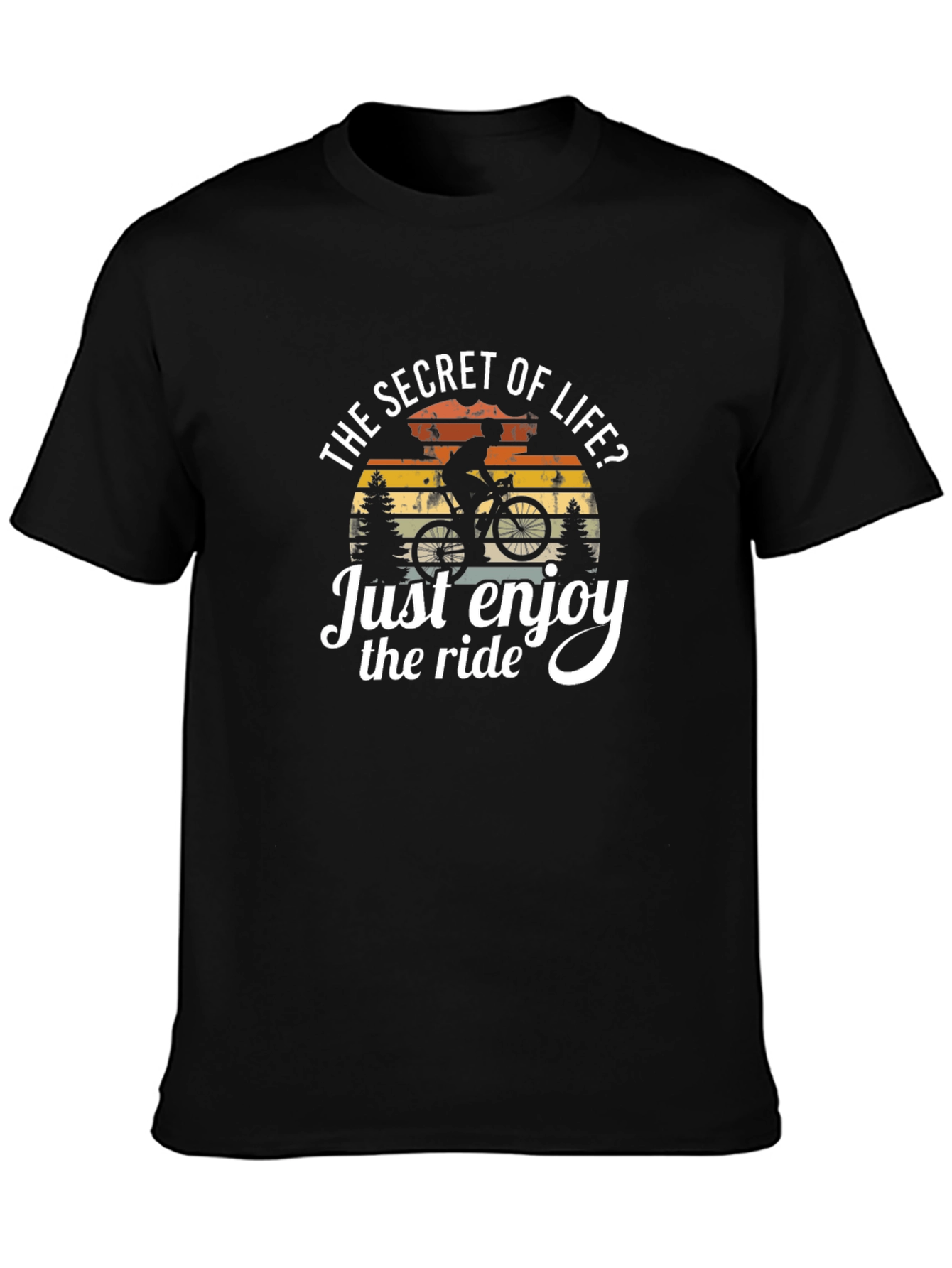 Black Secret of Life Mountain Biking T-Shirt view 3
