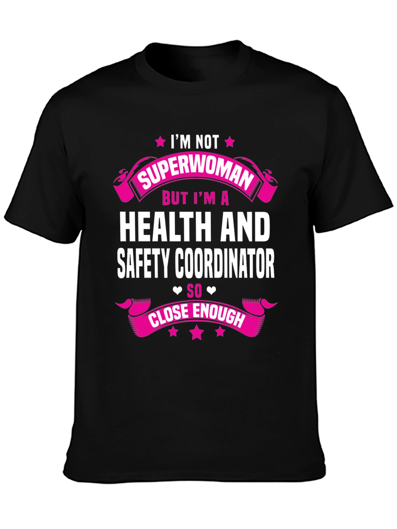 Black Health & Safety Coordinator T-Shirt view 3