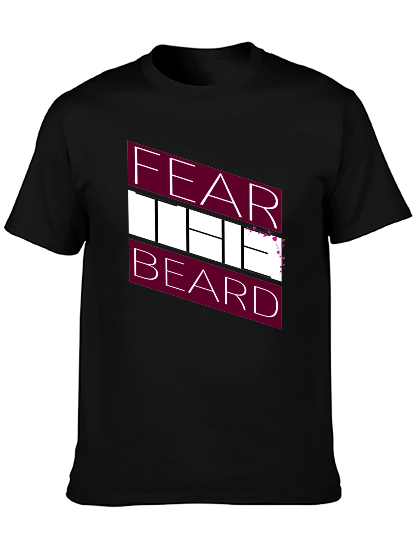 Black Fear The Beard Graphic Tee view 3
