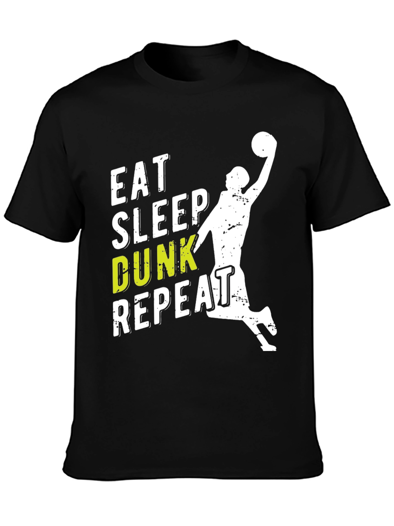 Black Eat Sleep Dunk Repeat Graphic Tee view 3