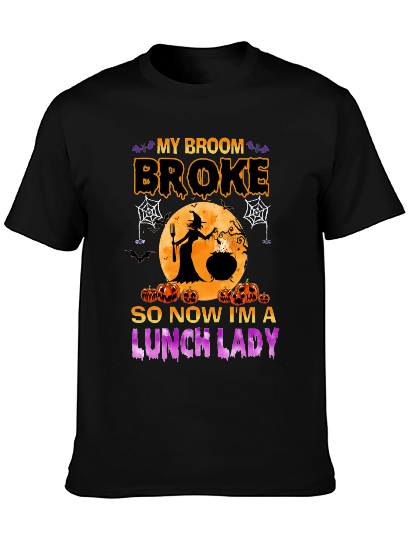 Black Halloween Lunch Lady Graphic Tee view 3
