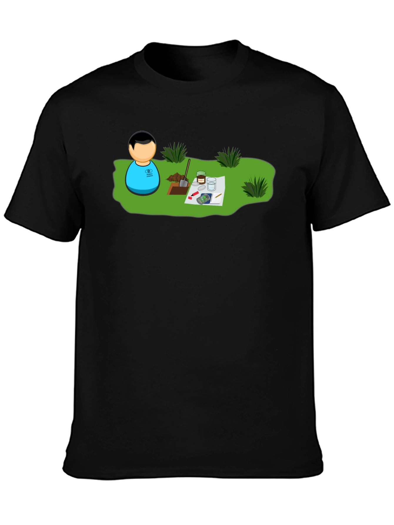 Black Cartoon Archaeology Graphic Tee view 3