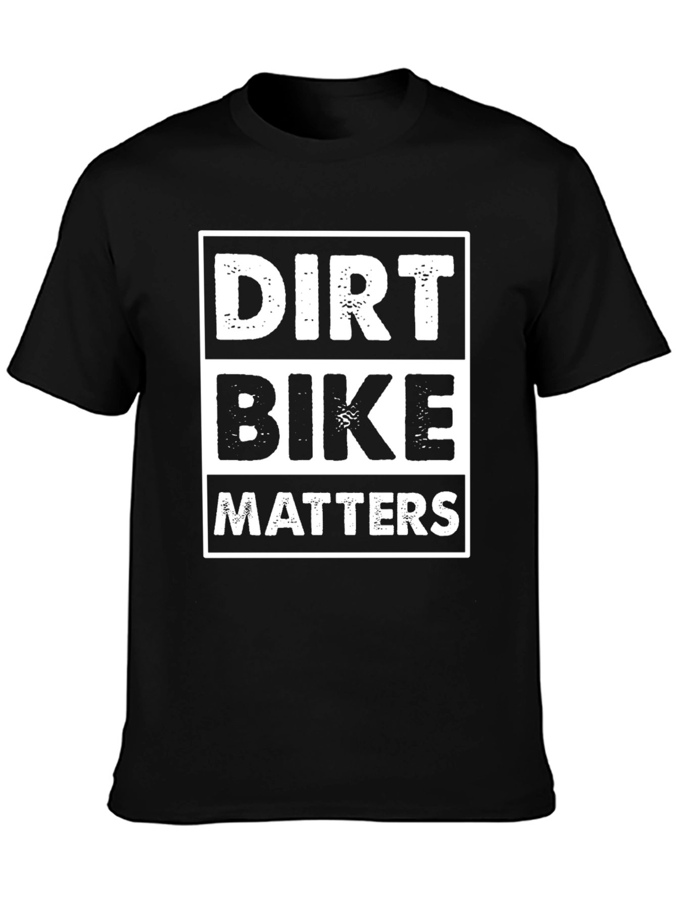 Black Dirt Bike Matters Graphic Tee - Black Cotton T-Shirt view 3