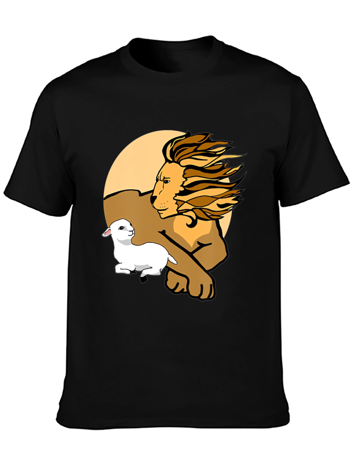 Black Lion and Lamb Graphic Tee - Unisex Comfort view 3