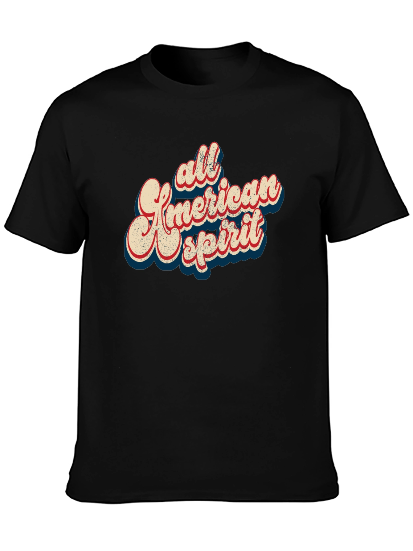 Black All American Spirit Graphic Tee - Black view 3