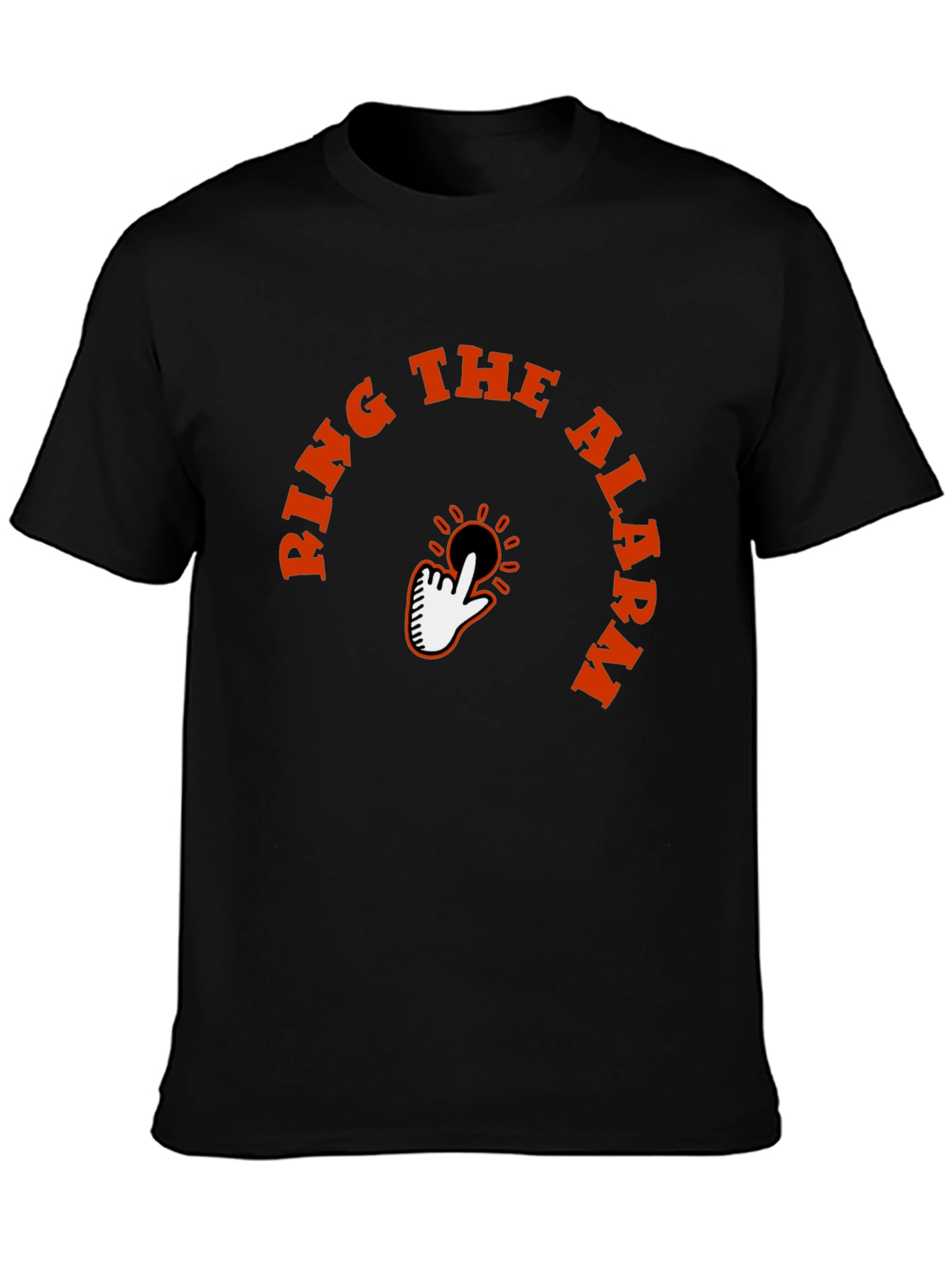 Black Ring the Alarm Graphic Tee - Trendy Comfort view 3